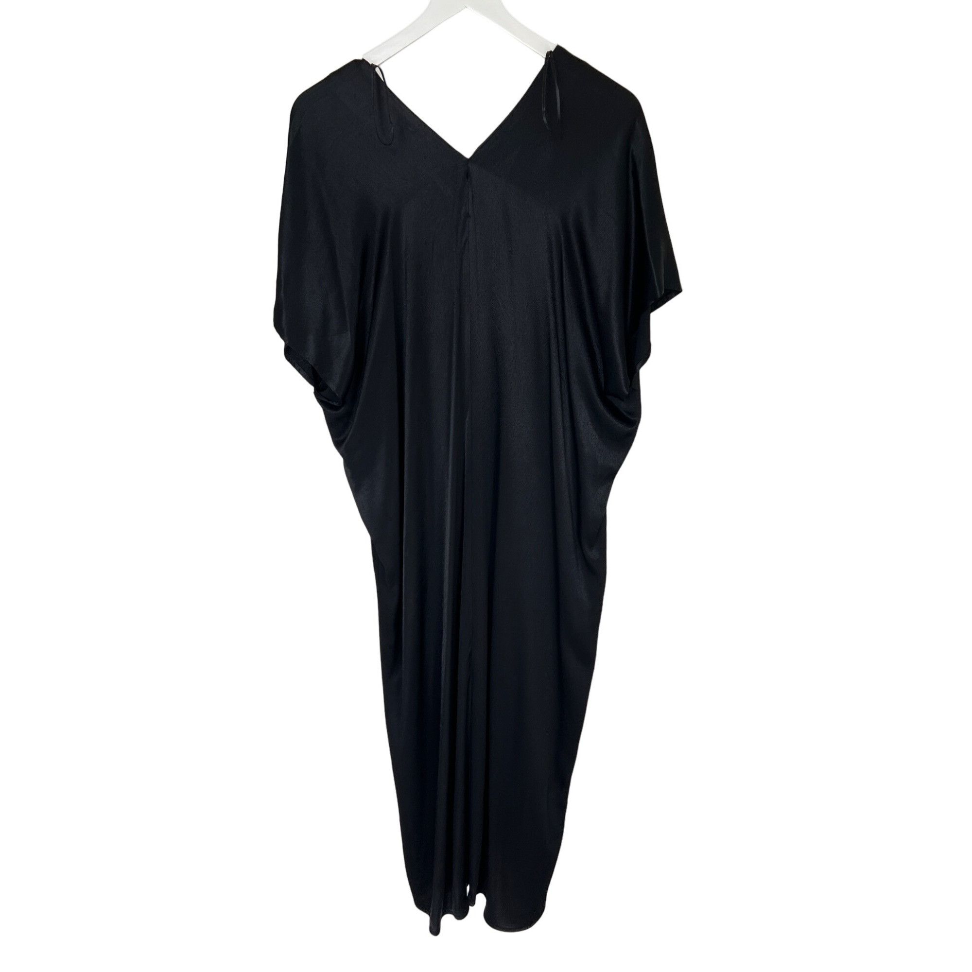 Zara Zara Black Satin Effect V-Neck Tunic Dress Size S / US 4 / IT 40 - 4 Thumbnail