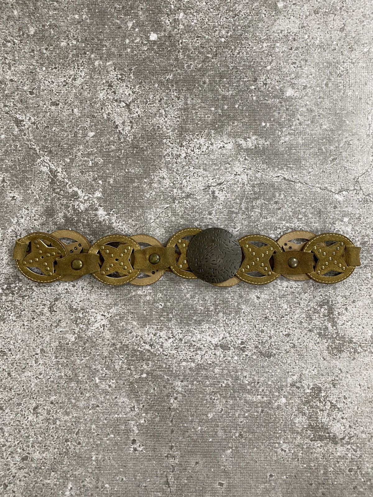 If Six Was Nine Y2K Suede stars leather belt Size ONE SIZE - 4 Thumbnail