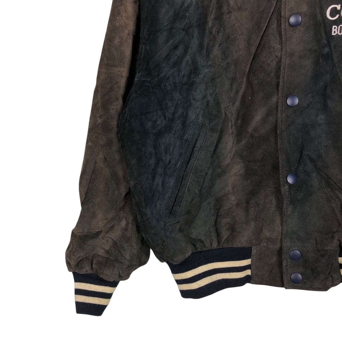 Japanese Brand Vintage Bomber Leather Jacket Converse All Star Boston Mass Size US M / EU 48-50 / 2 - 6 Thumbnail
