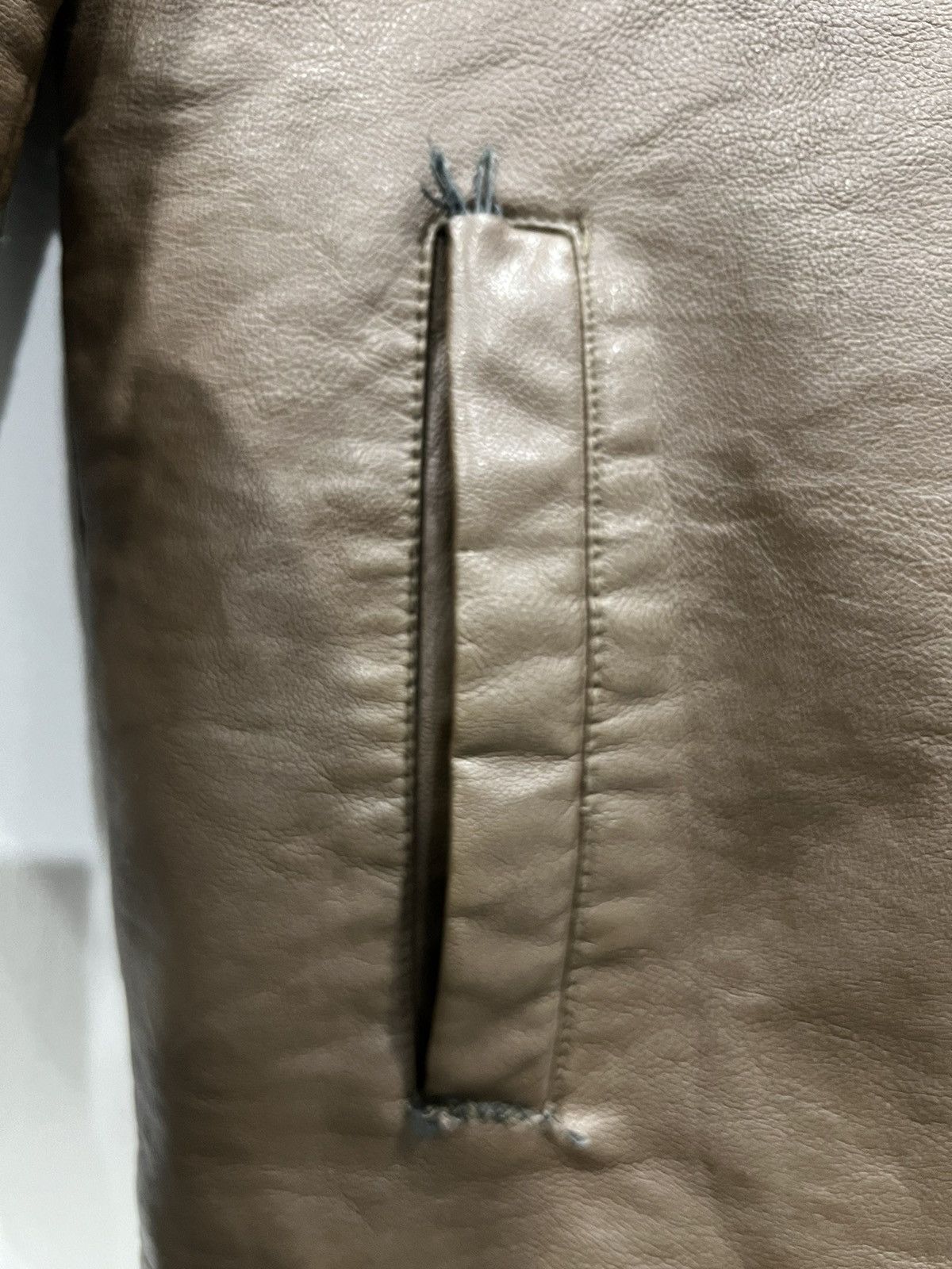 Vintage Vintage Leather Jacket Brown Zip Up Dockers Size US S / EU 44-46 / 1 - 4 Thumbnail