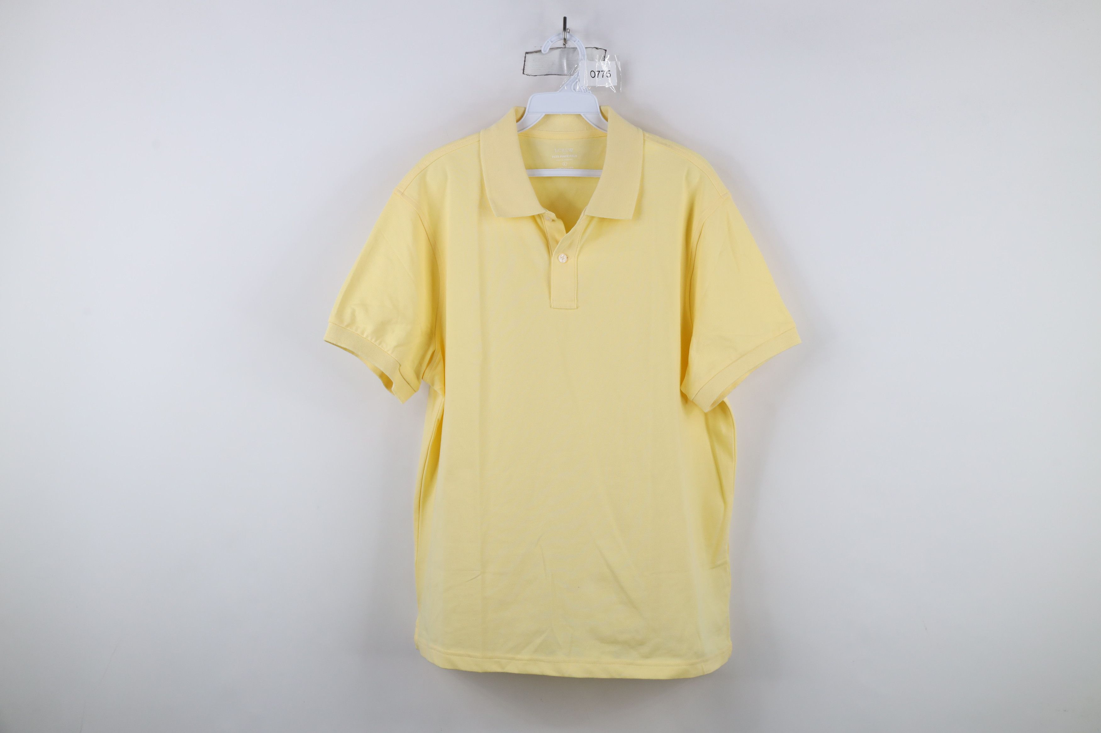 J.Crew × Vintage New J Crew Cotton Untucked Short Sleeve Polo Shirt Yellow Size US L / EU 52-54 / 3 - 1 Thumbnail