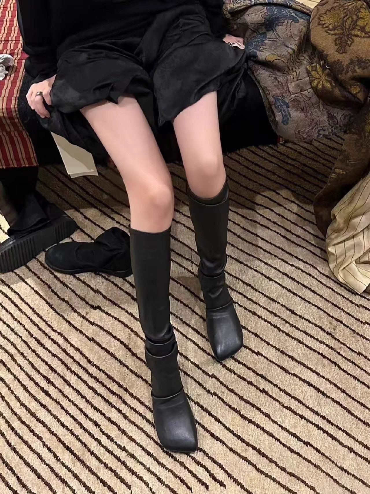 Uma Wang Uma Wang Square Toe Block Heel Stretch Knee High Boots K25 Size US 10 / IT 40 - 7 Thumbnail