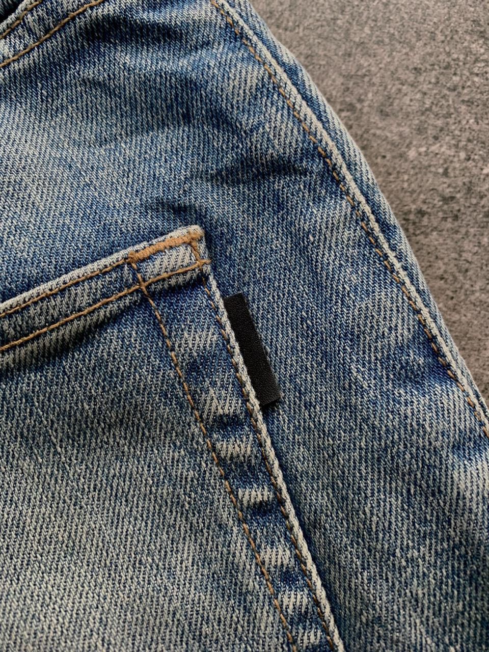 Saint Laurent Paris FREE TAX! D03 Light Wash Skinny Denim Jeans Size US 31 - 6 Thumbnail