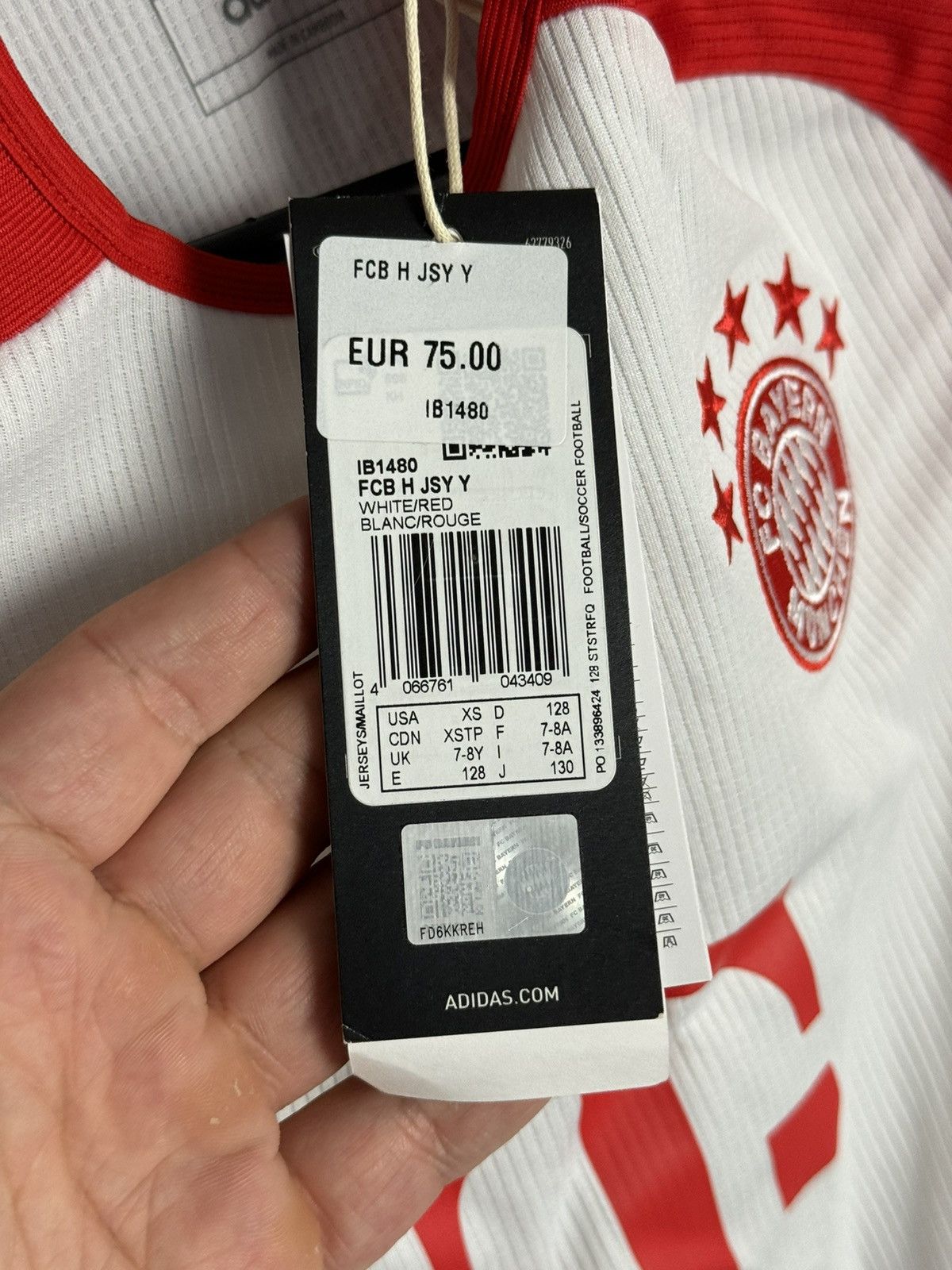 Adidas KIDS New Bayern Munchen 23/24 Home Football Jersey T-Shirt Size US XS / EU 42 / 0 - 11 Thumbnail