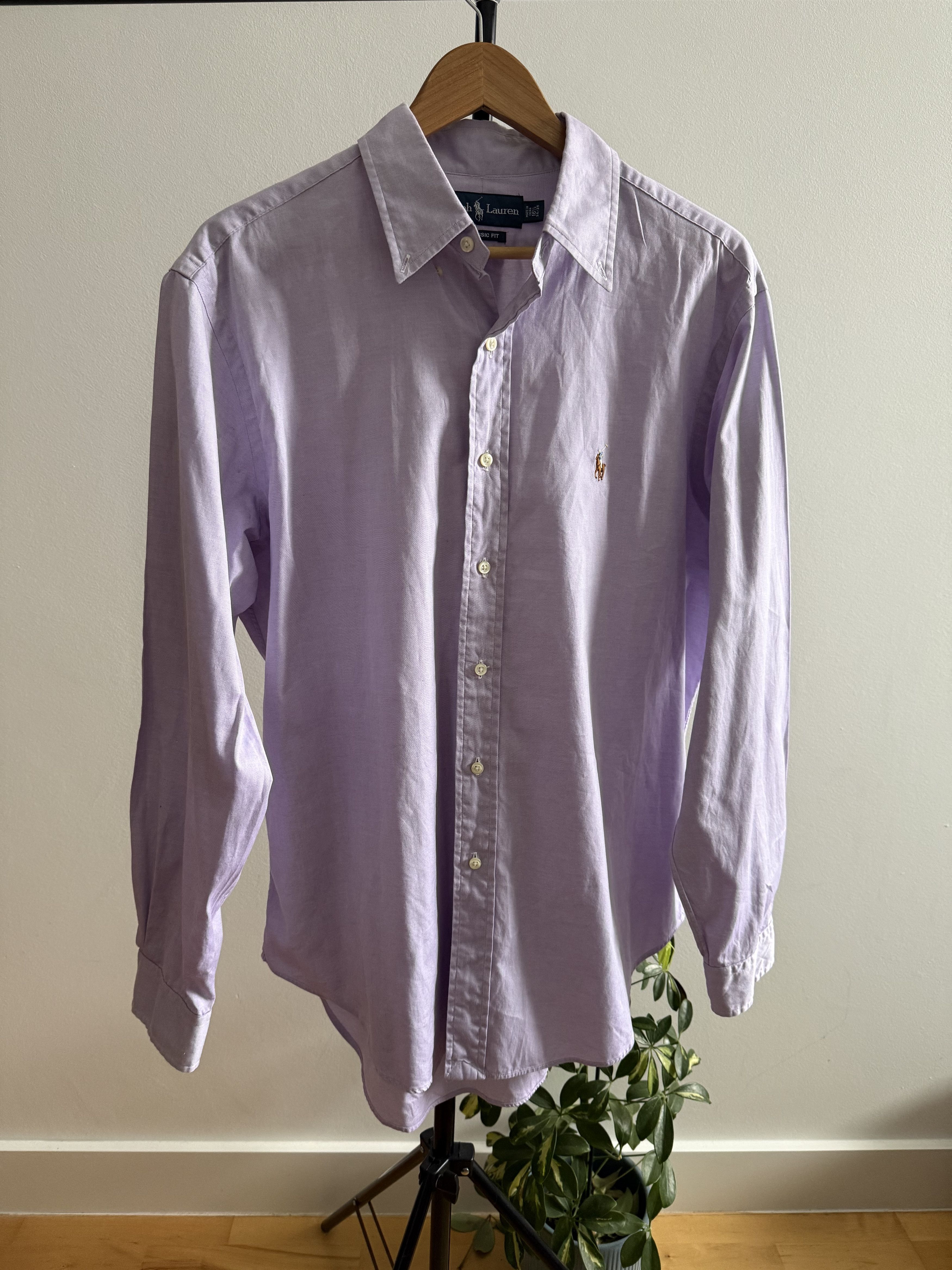 Polo Ralph Lauren Polo Ralph Lauren men's cotton shirt light purple Size US L / EU 52-54 / 3 - 9 Thumbnail