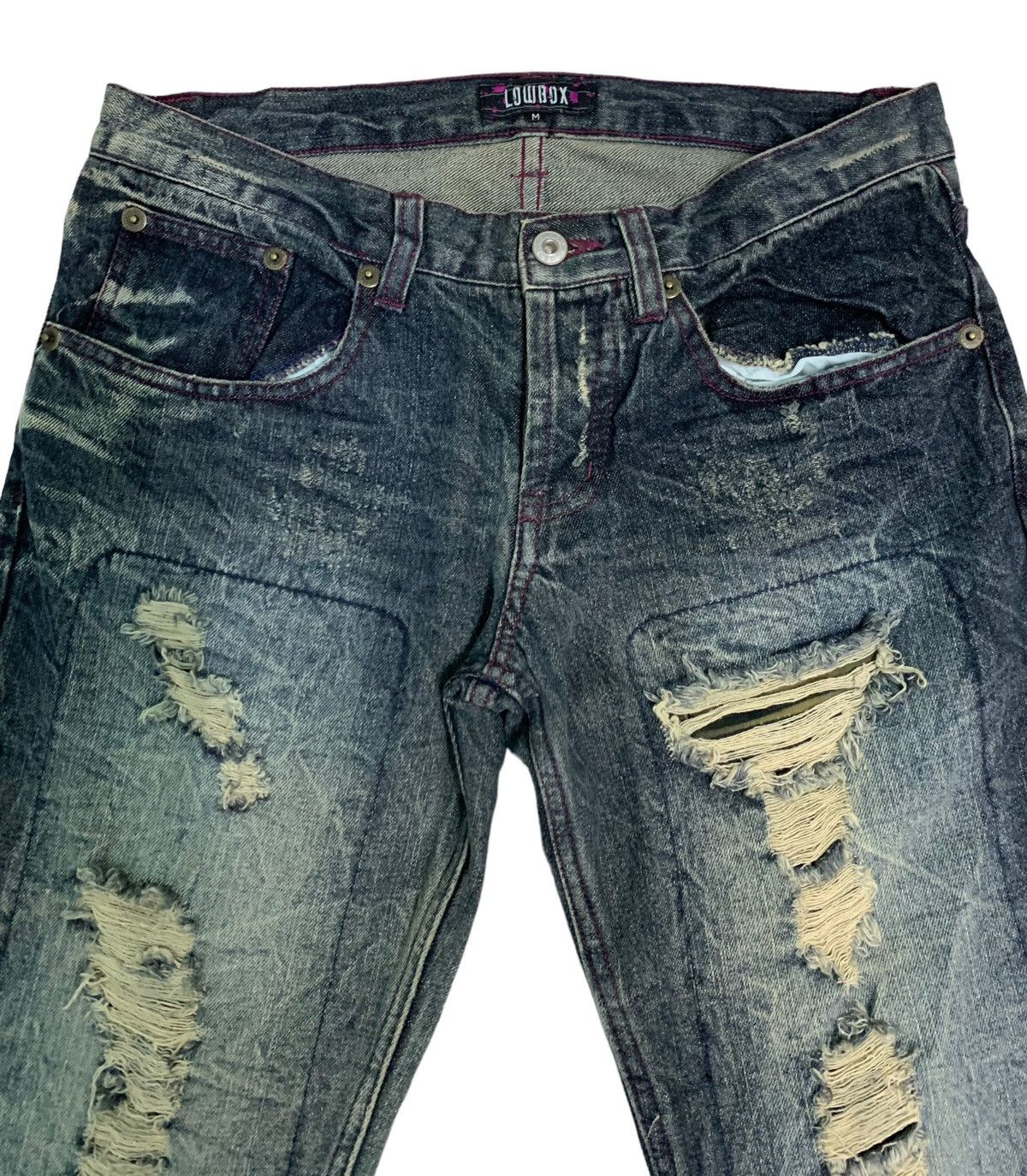 Japanese Brand 🔥Rare Japanese Brand Lowbox Distressed Asid Wash Design Size US 30 / EU 46 - 9 Thumbnail