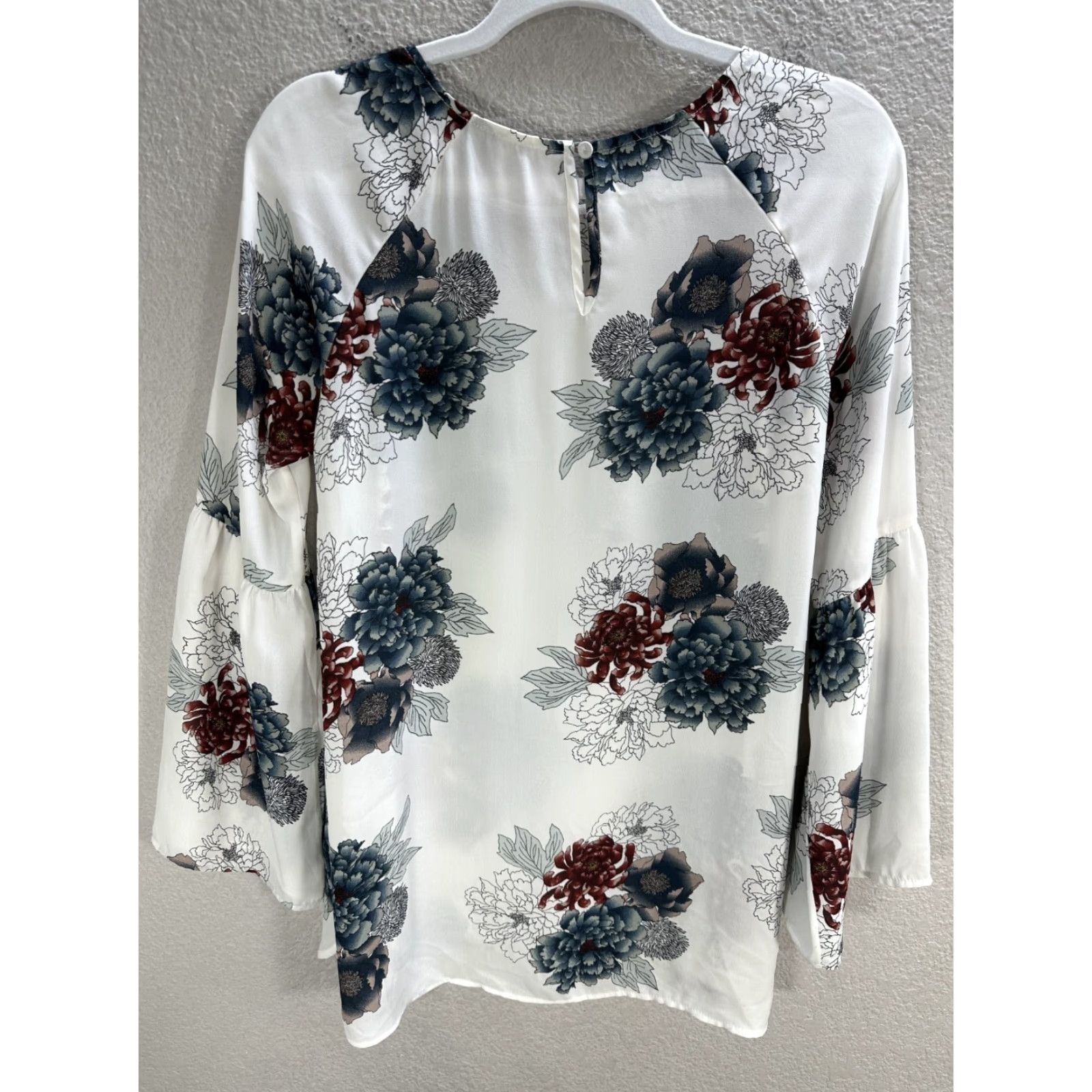 Vintage Daniel Rainn Blouse Shirt Women's Floral White Bell Sleeve Sz S Size S / US 4 / IT 40 - 4 Thumbnail