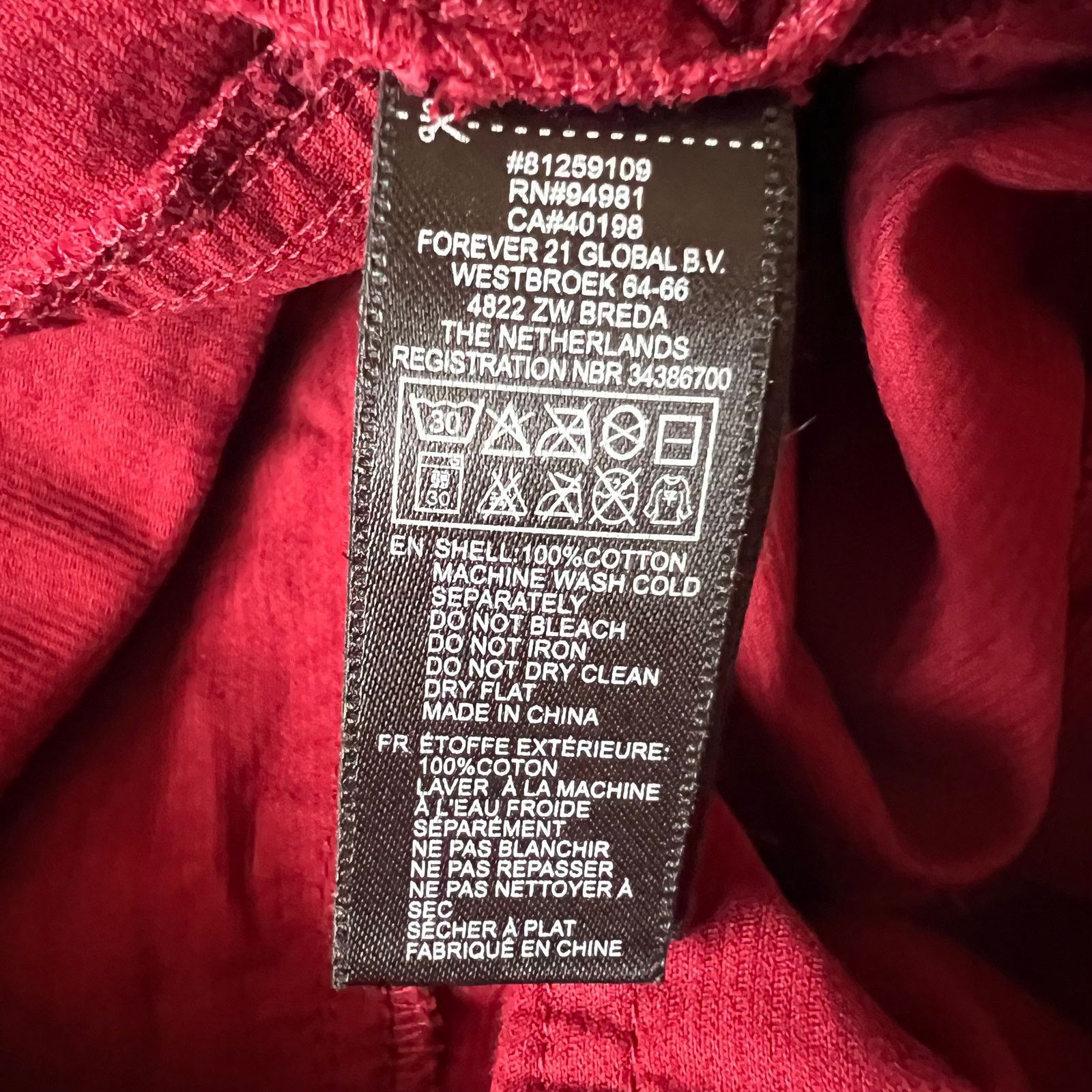 Forever 21 XXI Forever 21 Burgandy Cotton Shorts, M Size 30" / US 8 / IT 44 - 4 Thumbnail