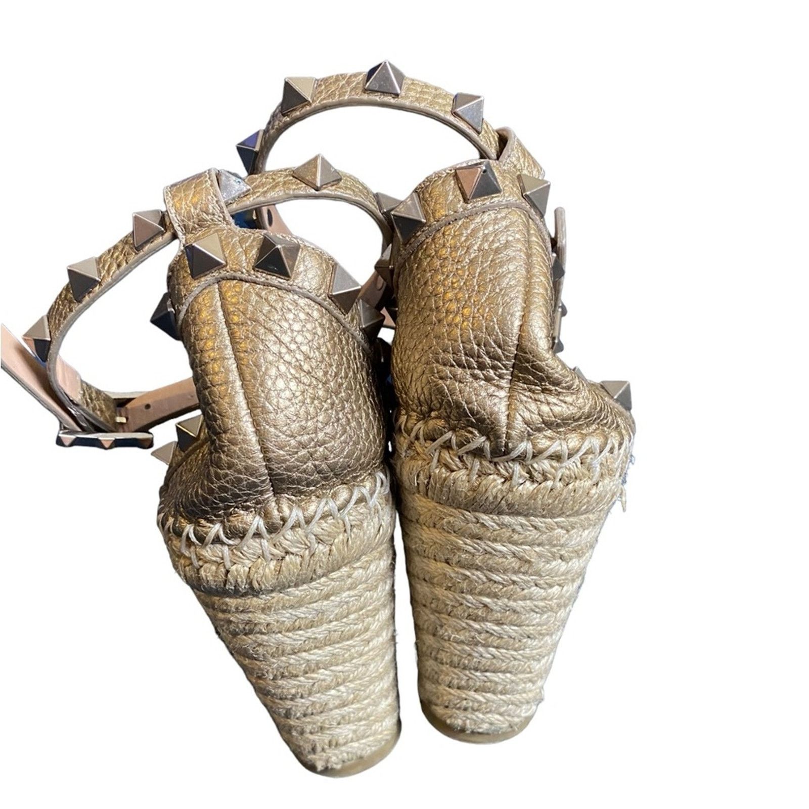 Valentino Valentino Pyramid Studded Espadrille Wedge Heel Sandals 37 Size US 7 / IT 37 - 5 Thumbnail
