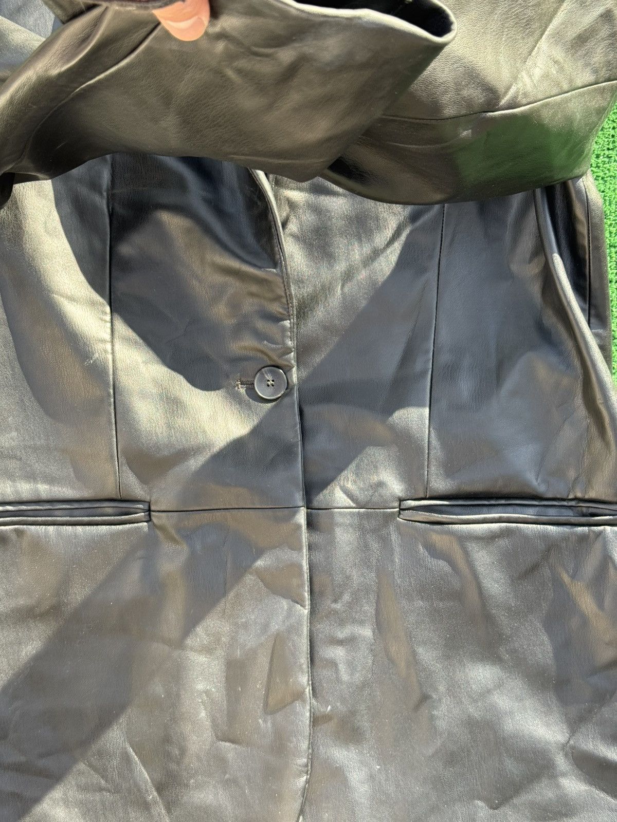Zara Zara Faux Leather Coat Size S / US 4 / IT 40 - 4 Thumbnail