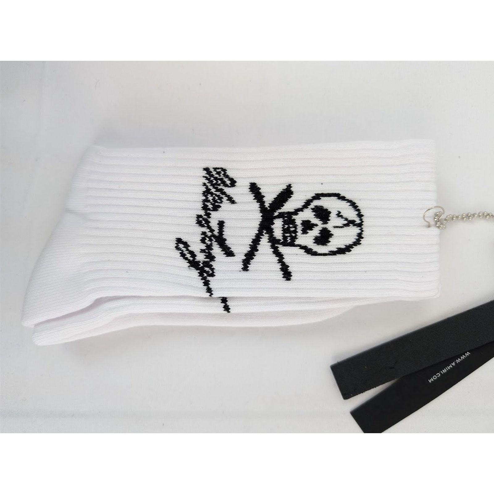 Amiri × Wes Lang o1rshd1 Size: 43-44 / Skull Head Socks in White Size ONE SIZE - 2 Thumbnail