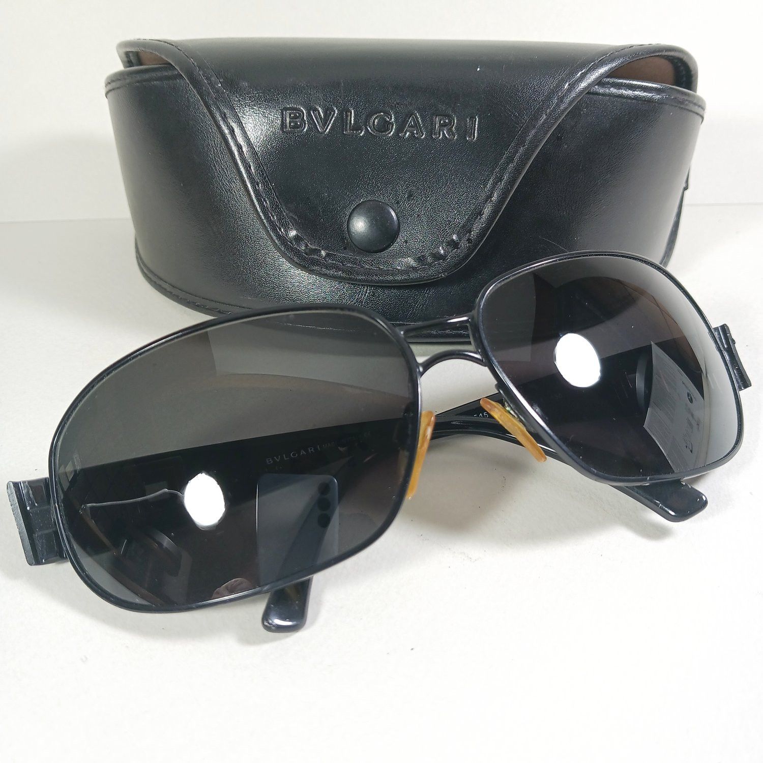 Bvlgari × Designer BVLGARI 545 128/71 Vintage Wrap Sunglasses w/Case Size ONE SIZE - 1 Thumbnail