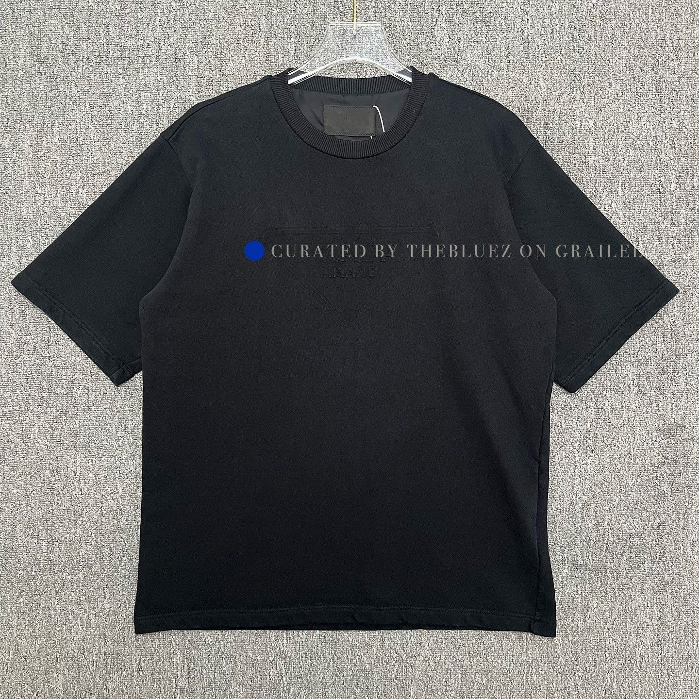 Prada Black Embossed Logo T-Shirt Size US M / EU 48-50 / 2 - 1 Thumbnail