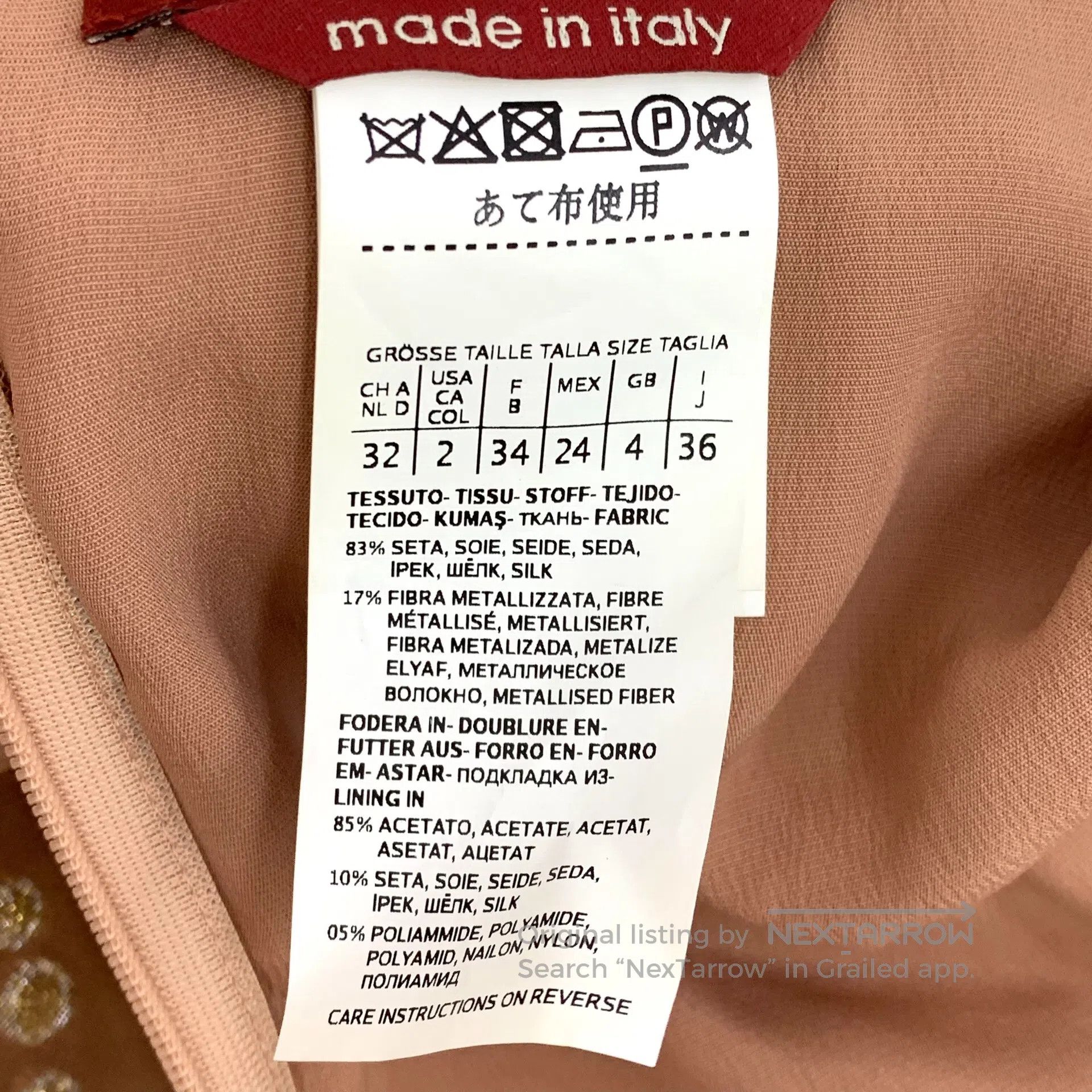 Max Mara Max Mara Orange Polka Dot Pleated Silk Crew Neck Long Slee Size XS / US 0-2 / IT 36-38 - 6 Thumbnail