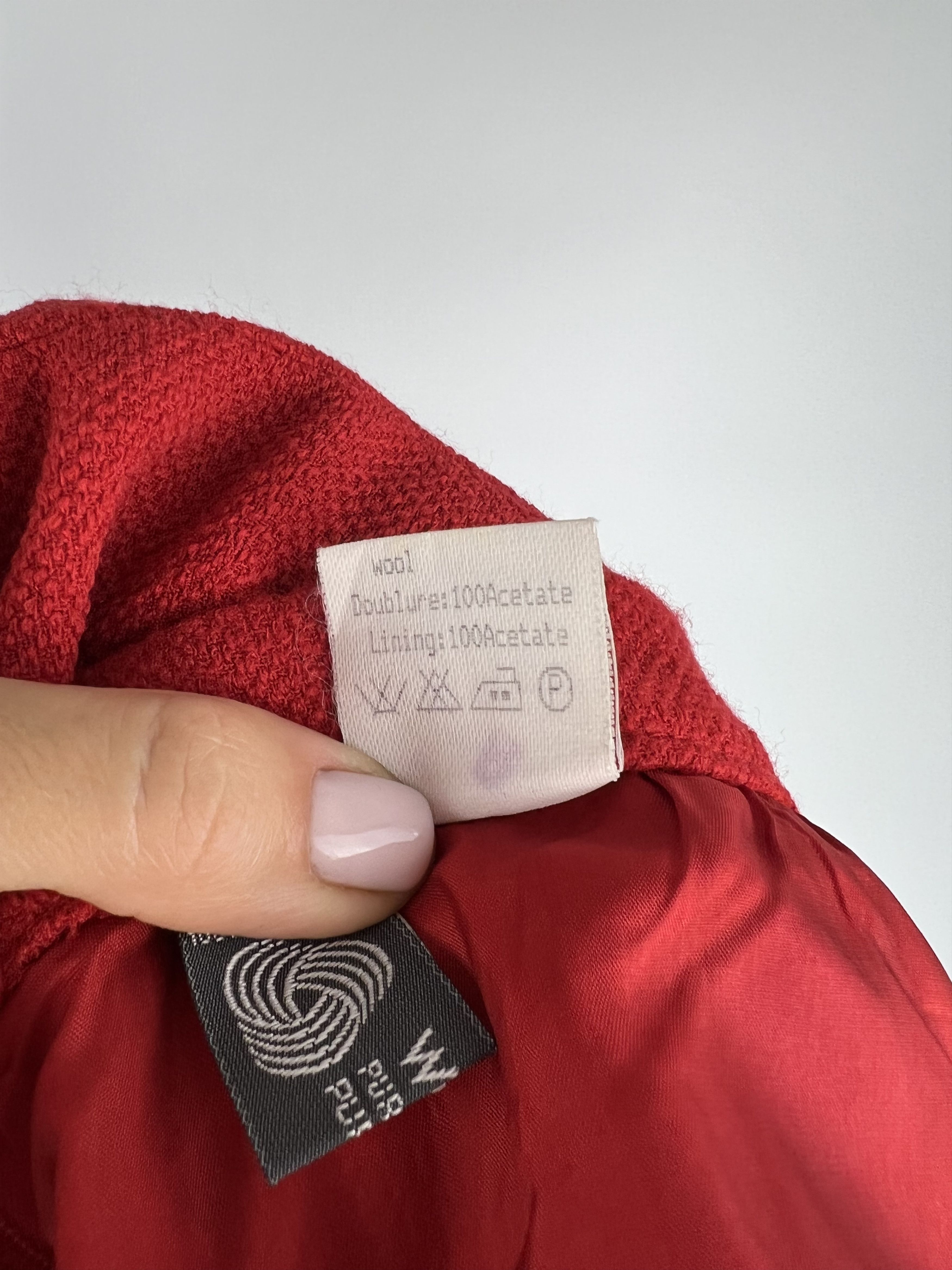 Sonia Rykiel × Vintage Vintage Sonia Rykiel Red 100% Wool Midi Skirt Size FR42 Size 30" / US 8 / IT 44 - 7 Thumbnail
