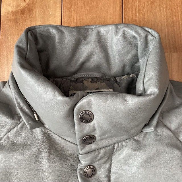 Bape BAPE Cowhide Leather Hoodie Down Jacket a bathing ape NIGO Size US M / EU 48-50 / 2 - 3 Thumbnail