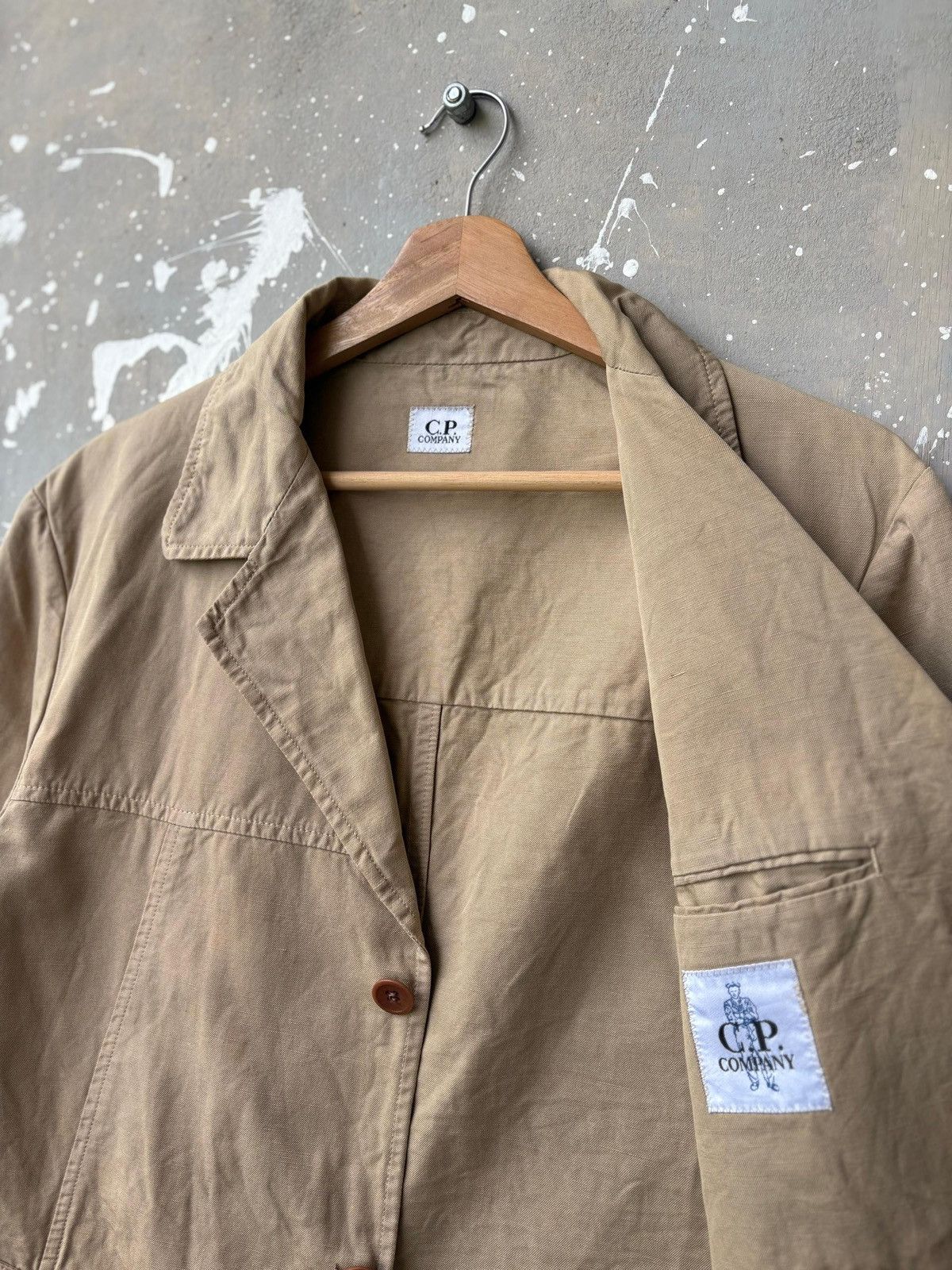 C.P. Company Vintage 90s C.P. Company Cotton Canvas Workwear Parka Blazer Size US L / EU 52-54 / 3 - 1 Thumbnail