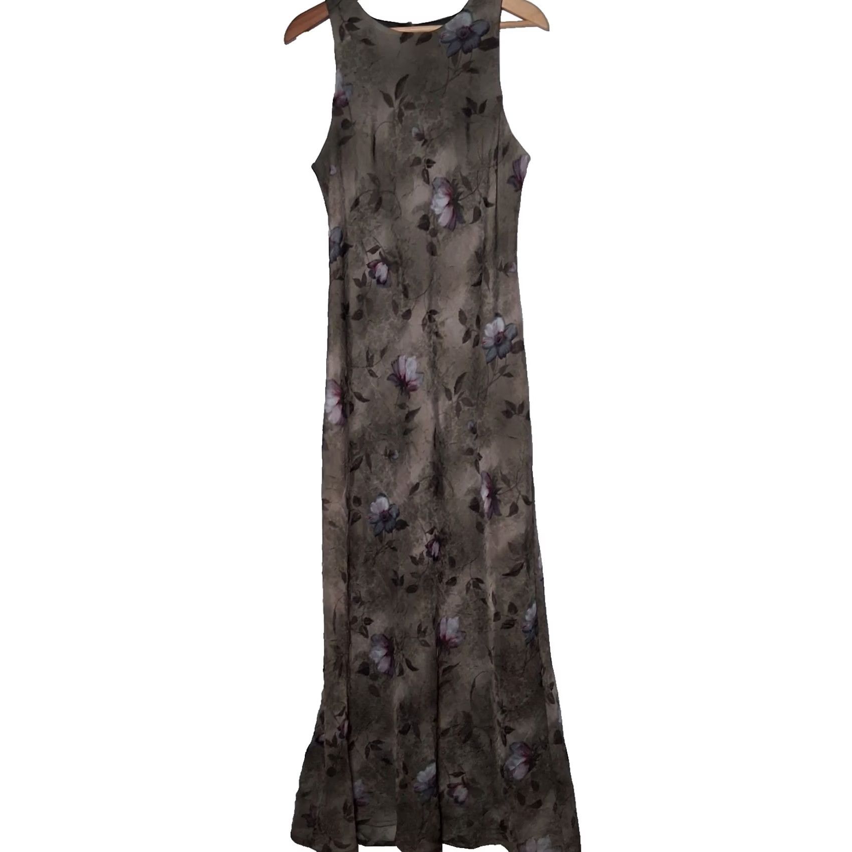 Vintage VINTAGE All That Jazz Slip Dress 1990s Long Floral Semi Sheer Sleeveless Green Women 14 Holiday Party/Cocktail Wedding Mens Womens Girls? Size XL / US 12-14 / IT 48-50 - 2 Thumbnail