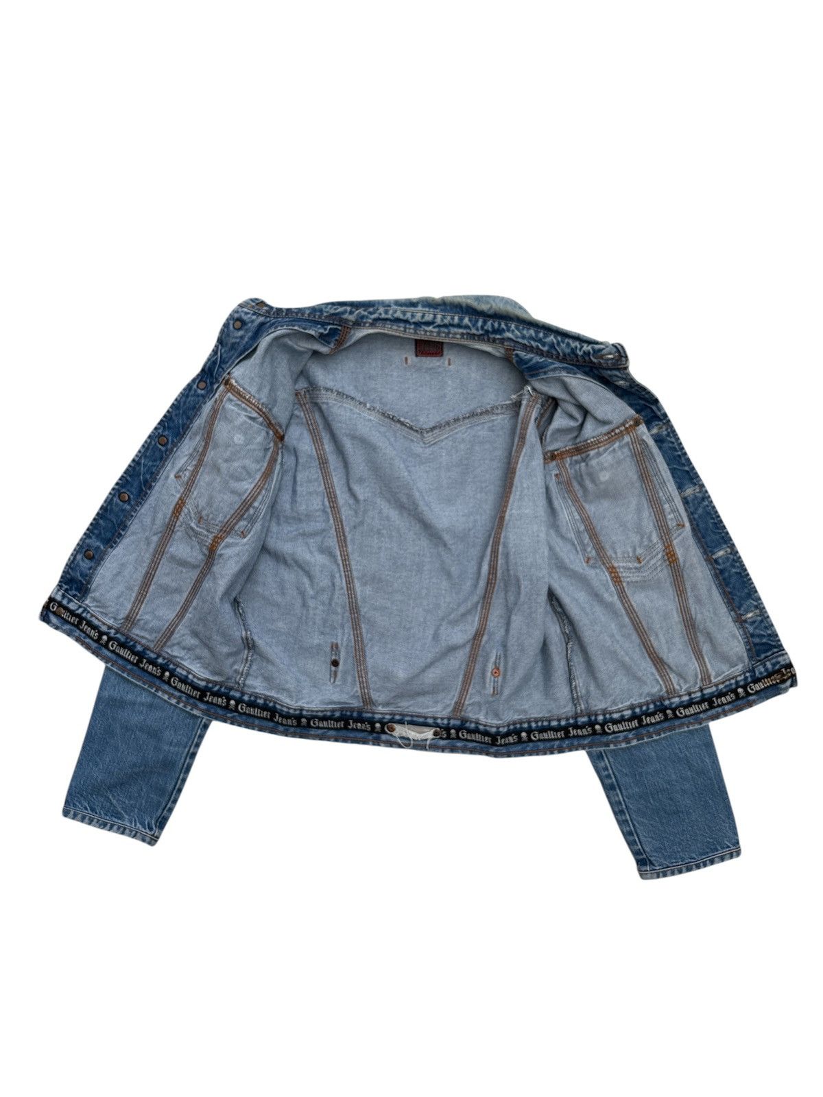 Jean Paul Gaultier 1990s Crop Trucker Denim Jacket Size US S / EU 44-46 / 1 - 11 Thumbnail