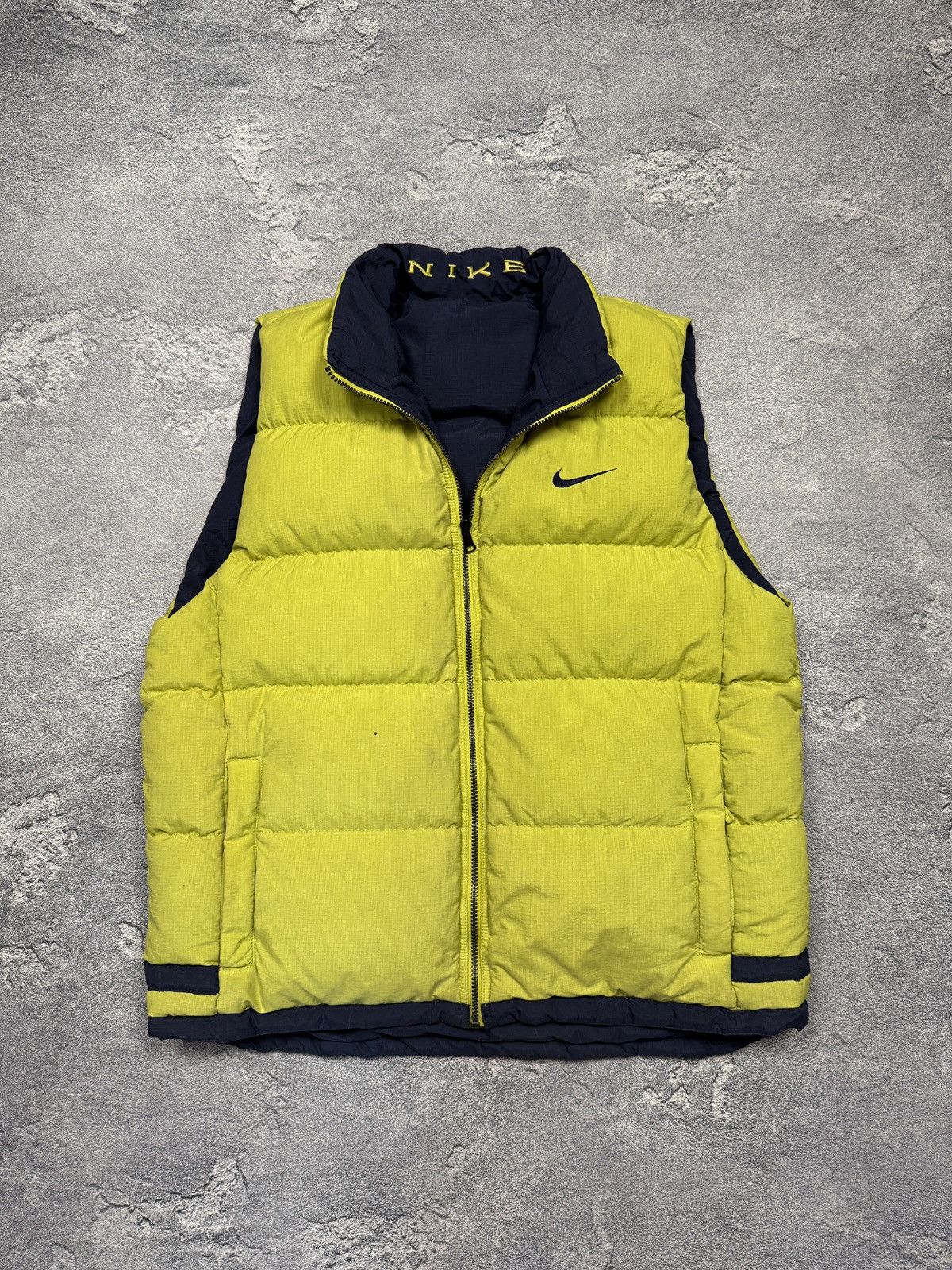 Nike × Vintage Nike Vintage Puffer Reversible Vest Big Logo Size US XL / EU 56 / 4 - 2 Thumbnail