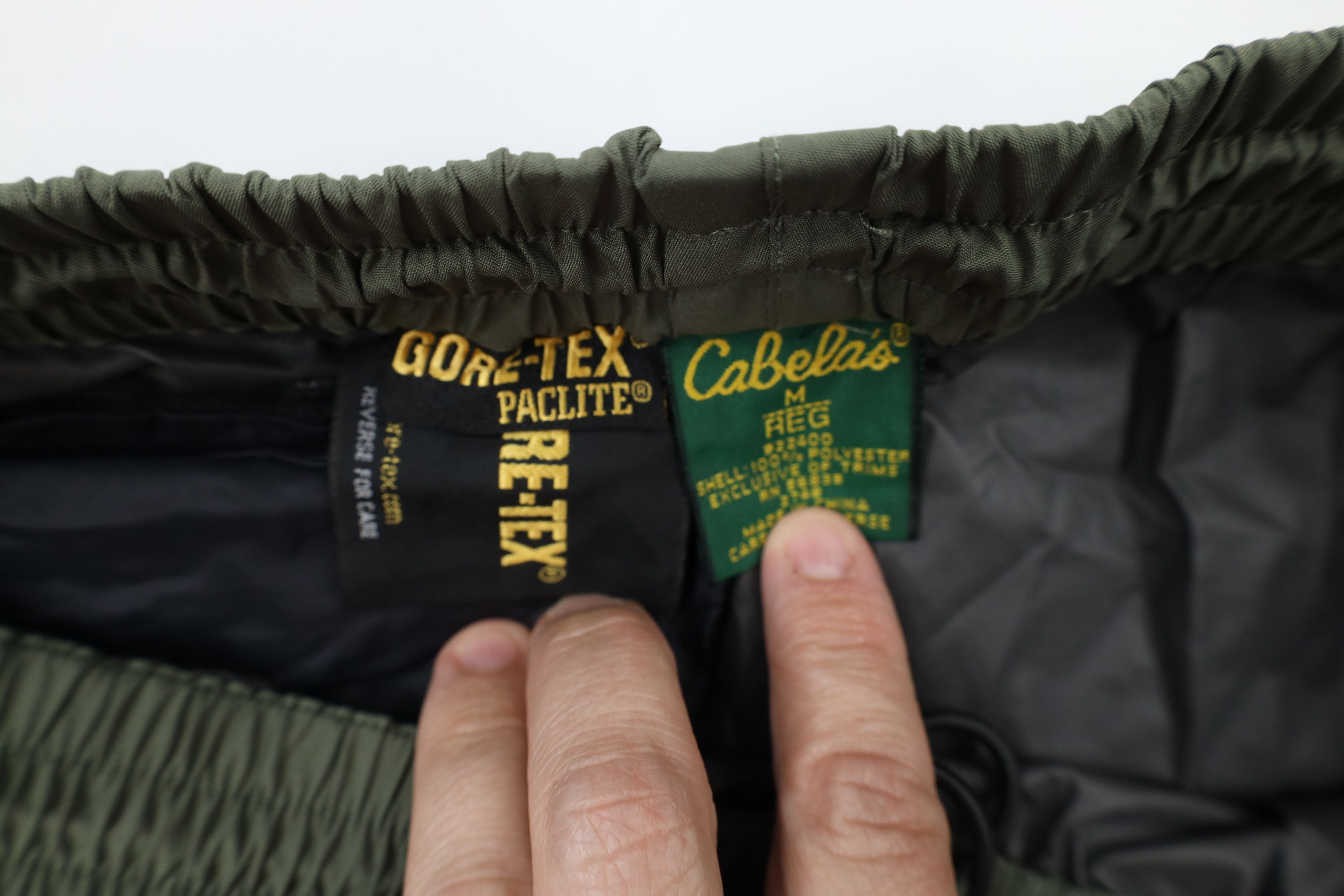 Cabelas × Vintage Vintage Cabelas Waterproof Outdoor Trail Rain Pants Green Size US 34 / EU 50 - 8 Thumbnail