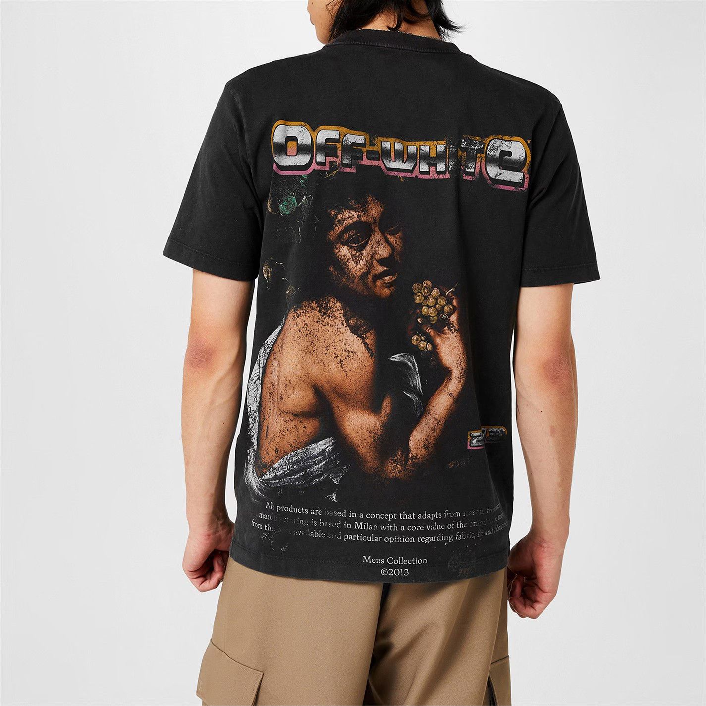 Off-White o1g2r1mq0226 Digit Slim Cotton Short Sleeve T-Shirt Black Size US XXS / EU 40 - 3 Thumbnail