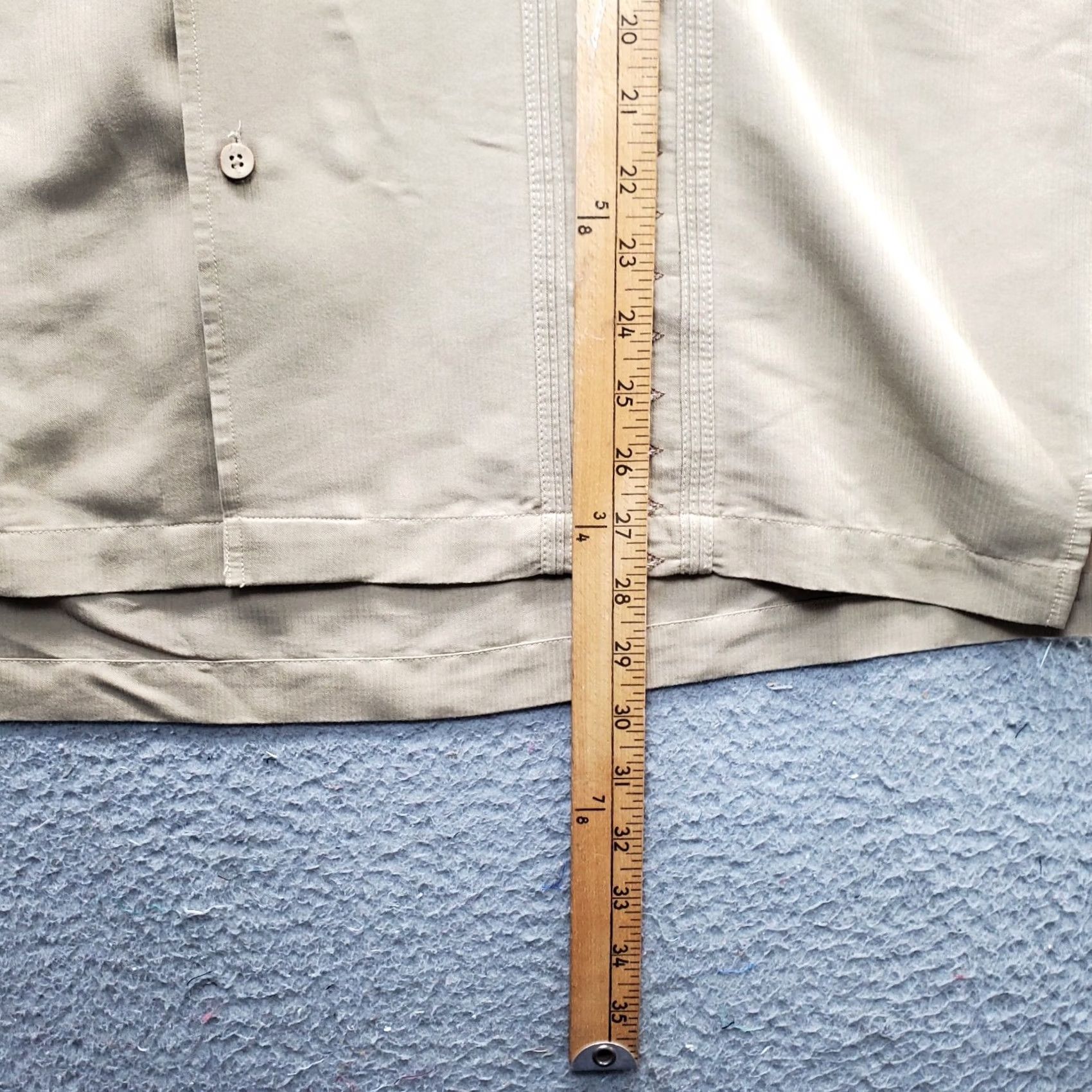 Vintage Havana Button-Up Shirt Mens XL Brown Rayon Short Sleeve Embroidered Side Slit Size US XL / EU 56 / 4 - 4 Thumbnail
