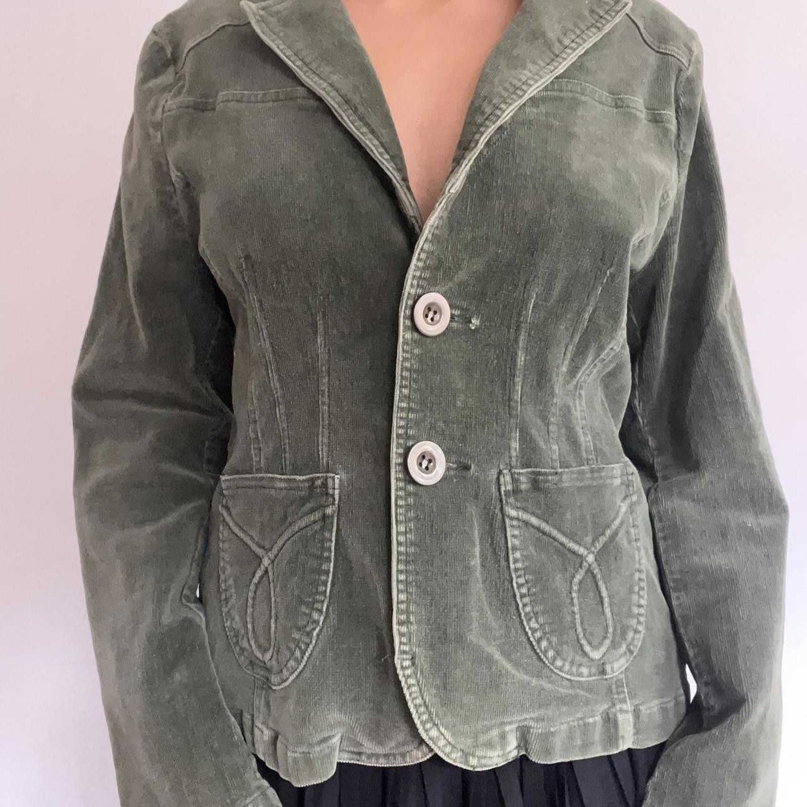 Other Olive green corduroy blazer with button detailing Size L / US 10 / IT 46 - 4 Thumbnail