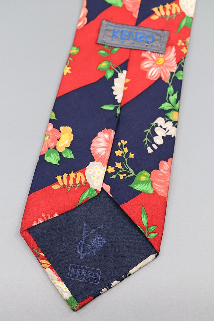 Kenzo Vintage Kenzo Paris Floral Silk Tie Size ONE SIZE - 2 Thumbnail