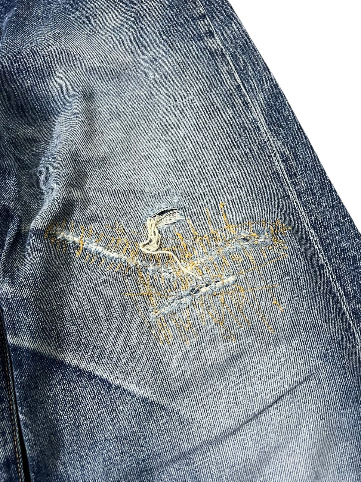 Edwin Vintage Baggy Edwin 505x Distressed Selvedge Denim Jean Size US 31 - 5 Thumbnail