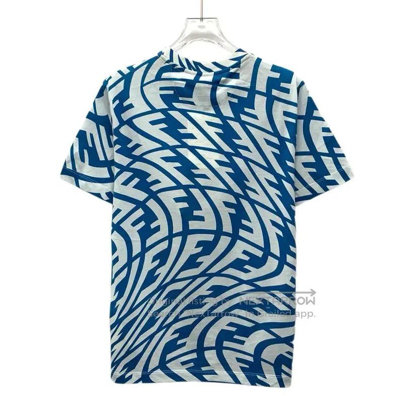 Fendi Fendi Blue Cotton T-Shirt for Women . Size M / US 6-8 / IT 42-44 - 2 Thumbnail