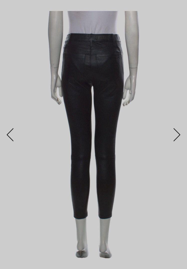 Rta RTA Women’s Black Leather Pants, size 26 Size 27" / US 4 / IT 40 - 2 Thumbnail