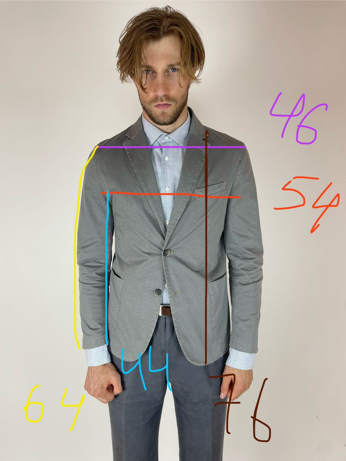Other SPADA ROMA cotton unlined Blazer slim fit Mens size 52 Size 52S - 14 Thumbnail