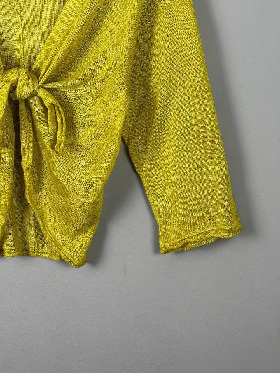 Japanese Brand Ozai N Ku Avant Garde Silk Yellow Blouse Sweater Size M / US 6-8 / IT 42-44 - 5 Thumbnail