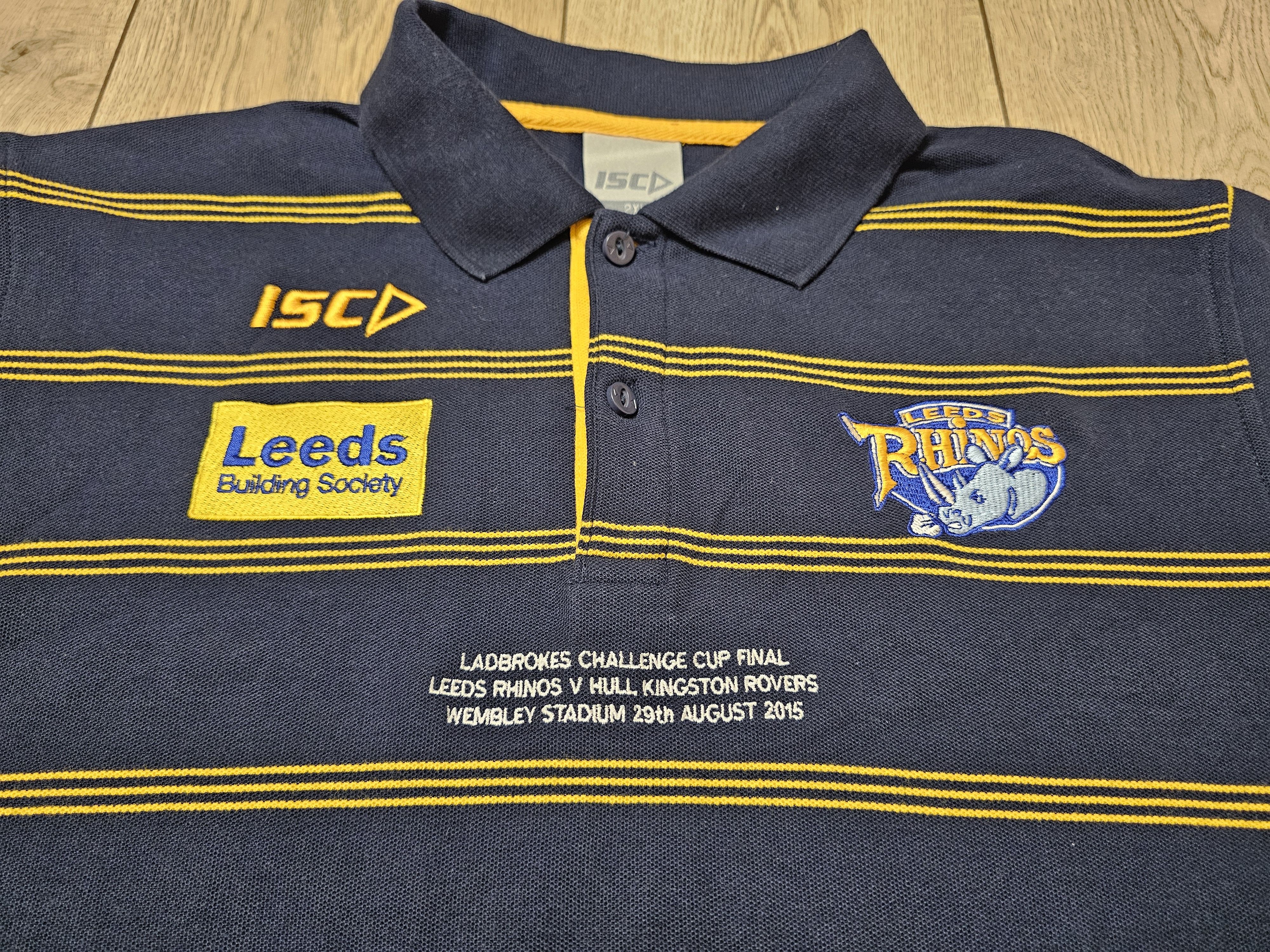 All Sport LEEDS RHINOS RUGBY JERSEY 2015 ENGLAND RUGBY COTTON POLO Size US XXL / EU 58 / 5 - 3 Thumbnail