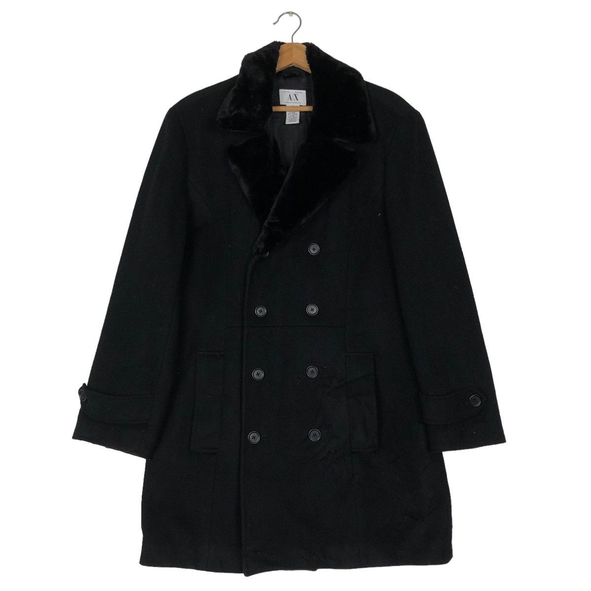 Japanese Brand 🔥Double Breast Mink Fur Jacket Armani Exchange Rich Black Size US M / EU 48-50 / 2 - 1 Thumbnail
