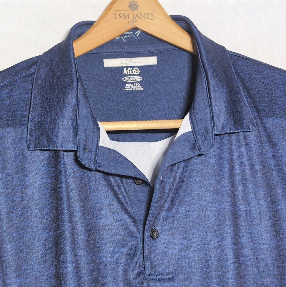 Greg Norman Great White Men's Blue Polo Shirt XXL By Greg Norman Size US XXL / EU 58 / 5 - 2 Thumbnail
