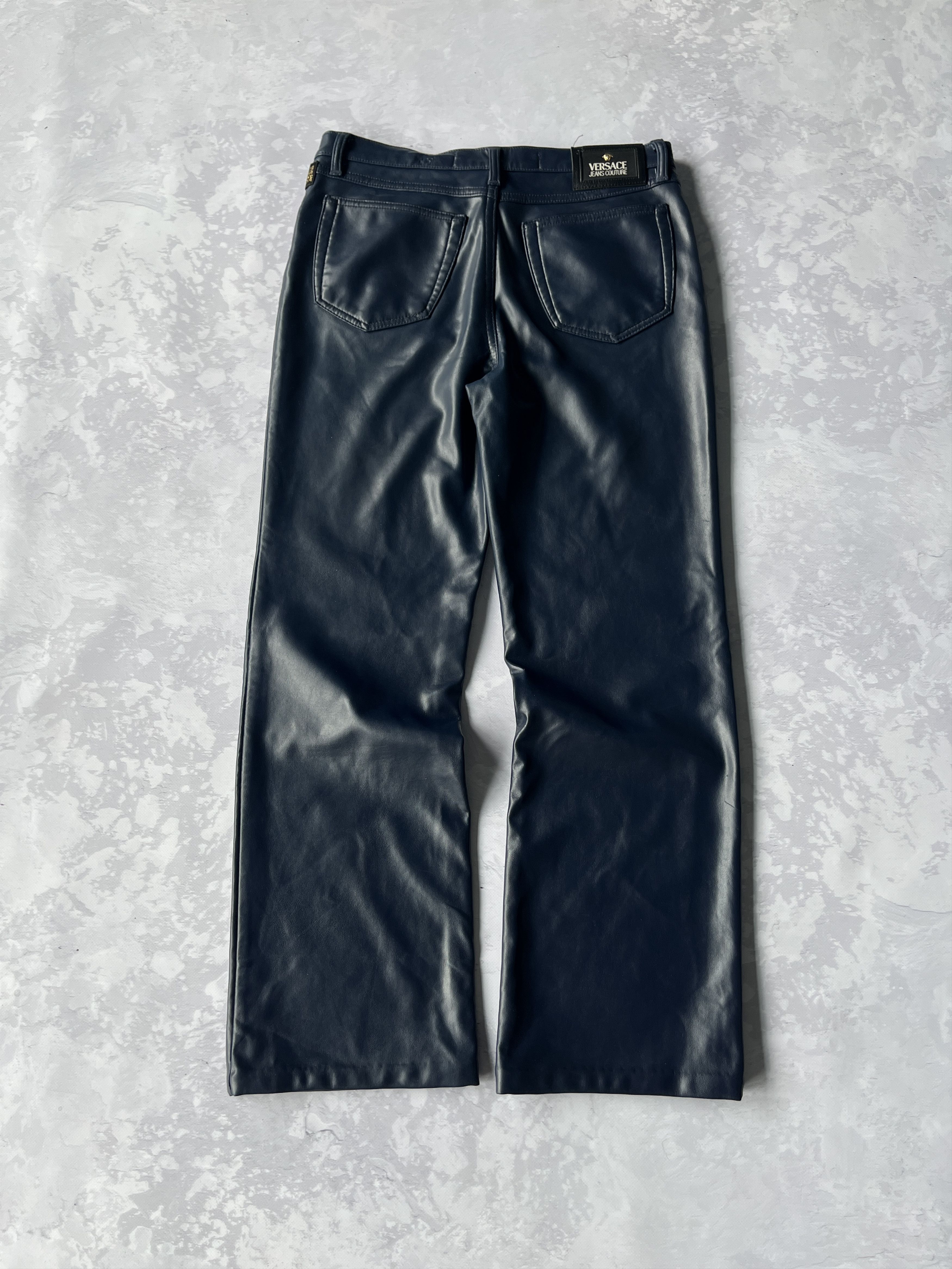 Genuine Leather × Versace × Versace Jeans Couture Vintage 00s Gianni Versace Jeans Couture Like Leather Pants Size US 32 / EU 48 - 5 Thumbnail
