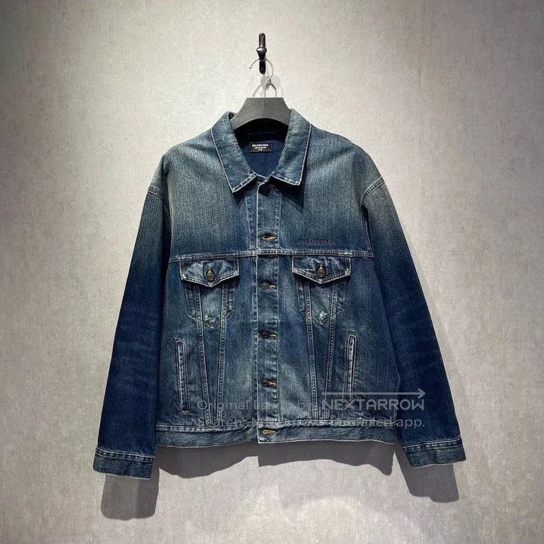 Balenciaga Balenciaga Logo Embroidered Denim Jacket. Size US S / EU 44-46 / 1 - 1 Thumbnail