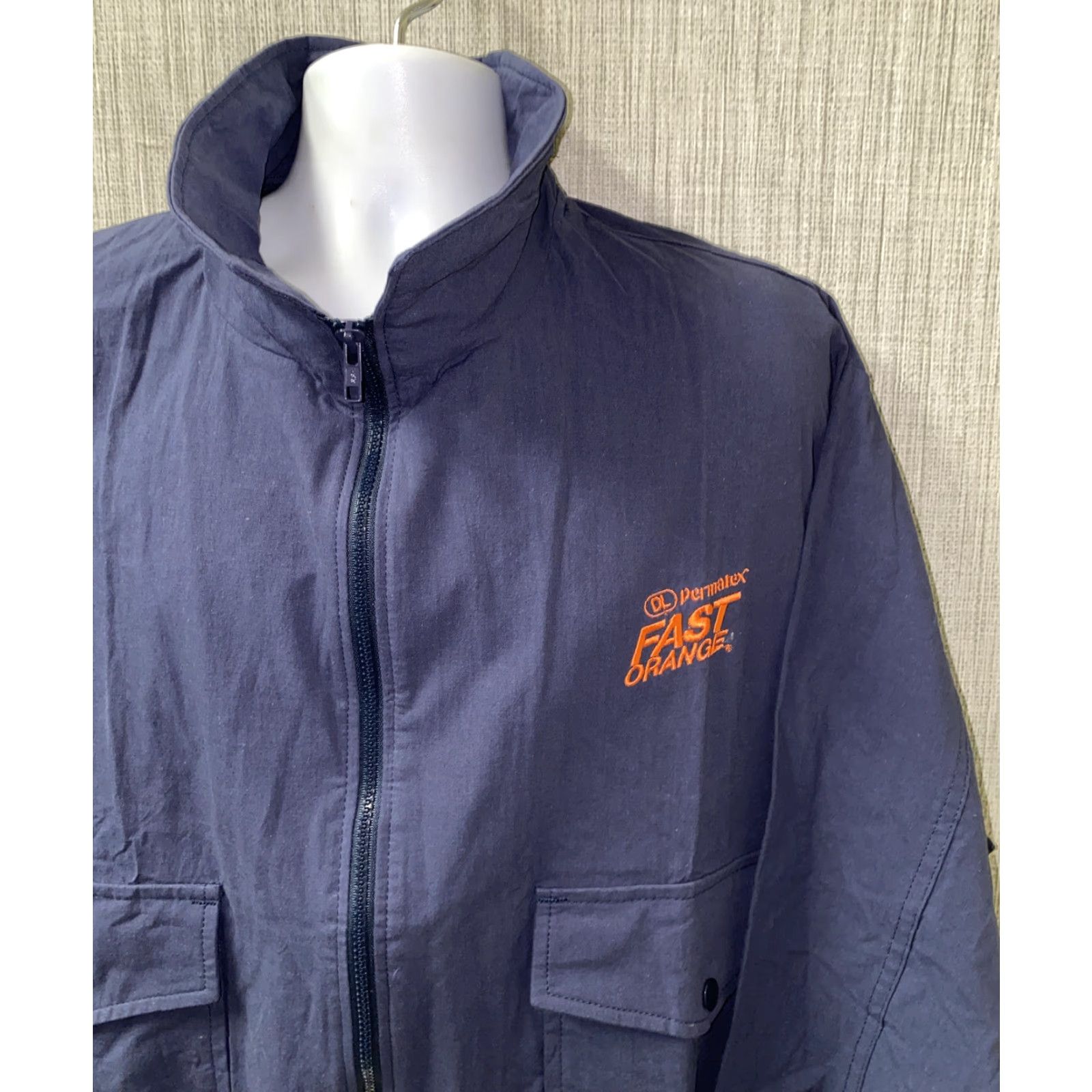 Vintage VINTAGE DM Apparel Jacket Full Zip Mens XL Blue USA Made Cotton Comfortable Casual Size US XL / EU 56 / 4 - 2 Thumbnail