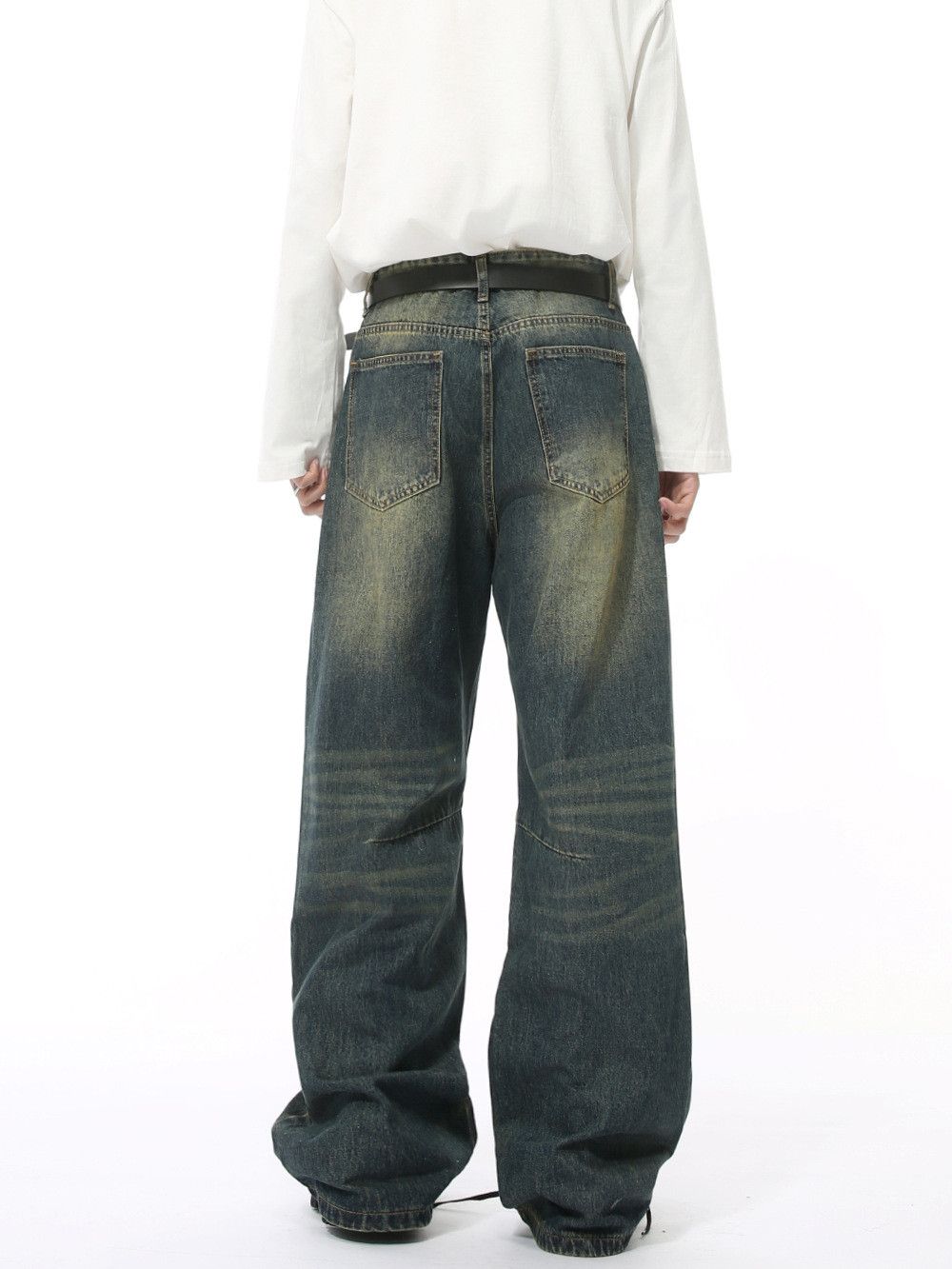 Vintage Men's Retro Distressed Washed Straight-Leg Jeans Size US 32 / EU 48 - 5 Thumbnail