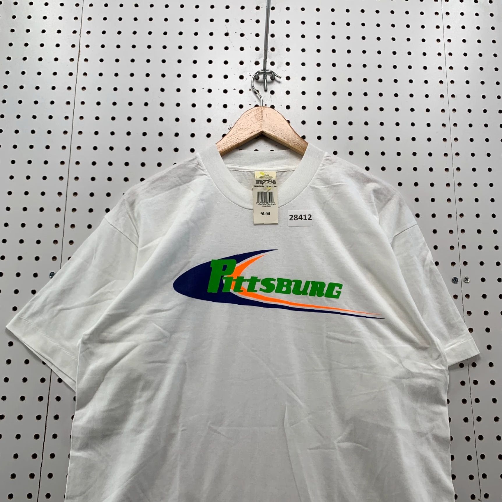 Vintage VINTAGE PITTSBURGH Kansas Shirt White Single Stitch Mens XL 22X29.5 80s Shirt 80s Men White Shirt-Cotton Polyester Size US XL / EU 56 / 4 - 5 Thumbnail