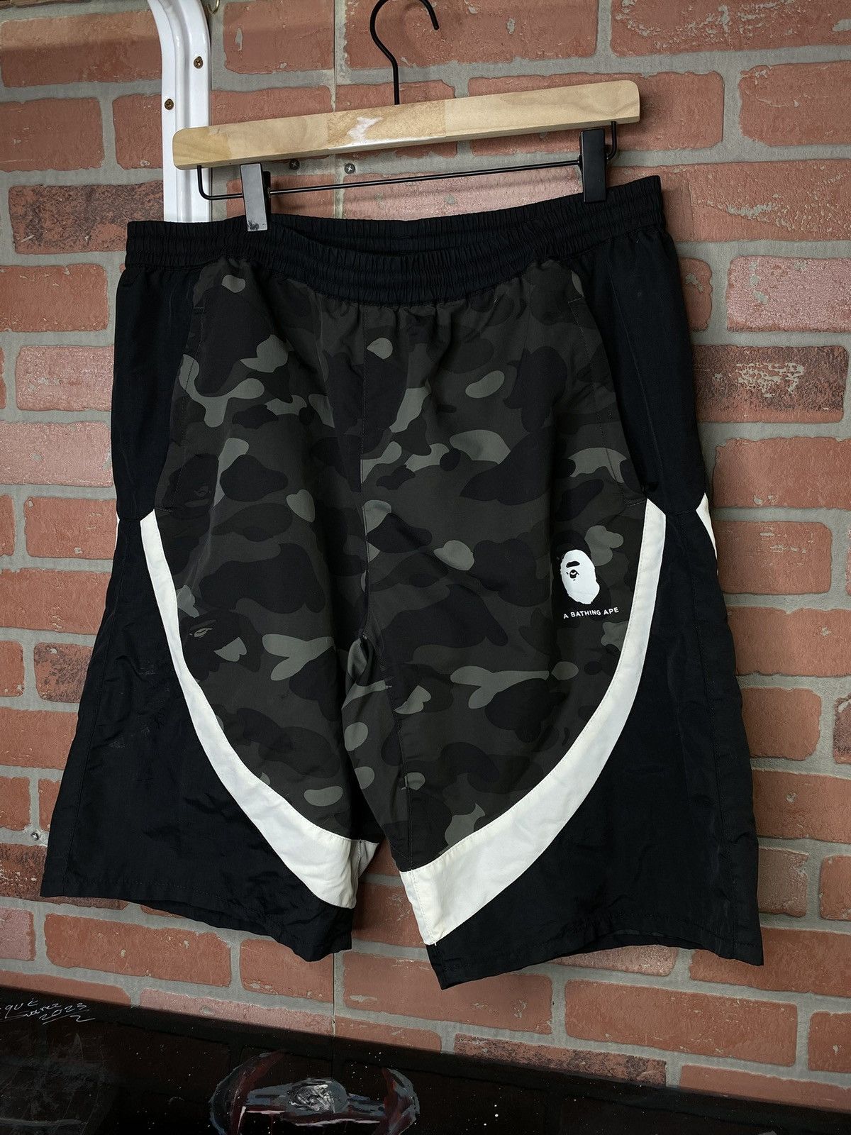 Bape A Bathing Ape Black Camo Shorts Preowned Fits XL Size US 34 / EU 50 - 1 Thumbnail