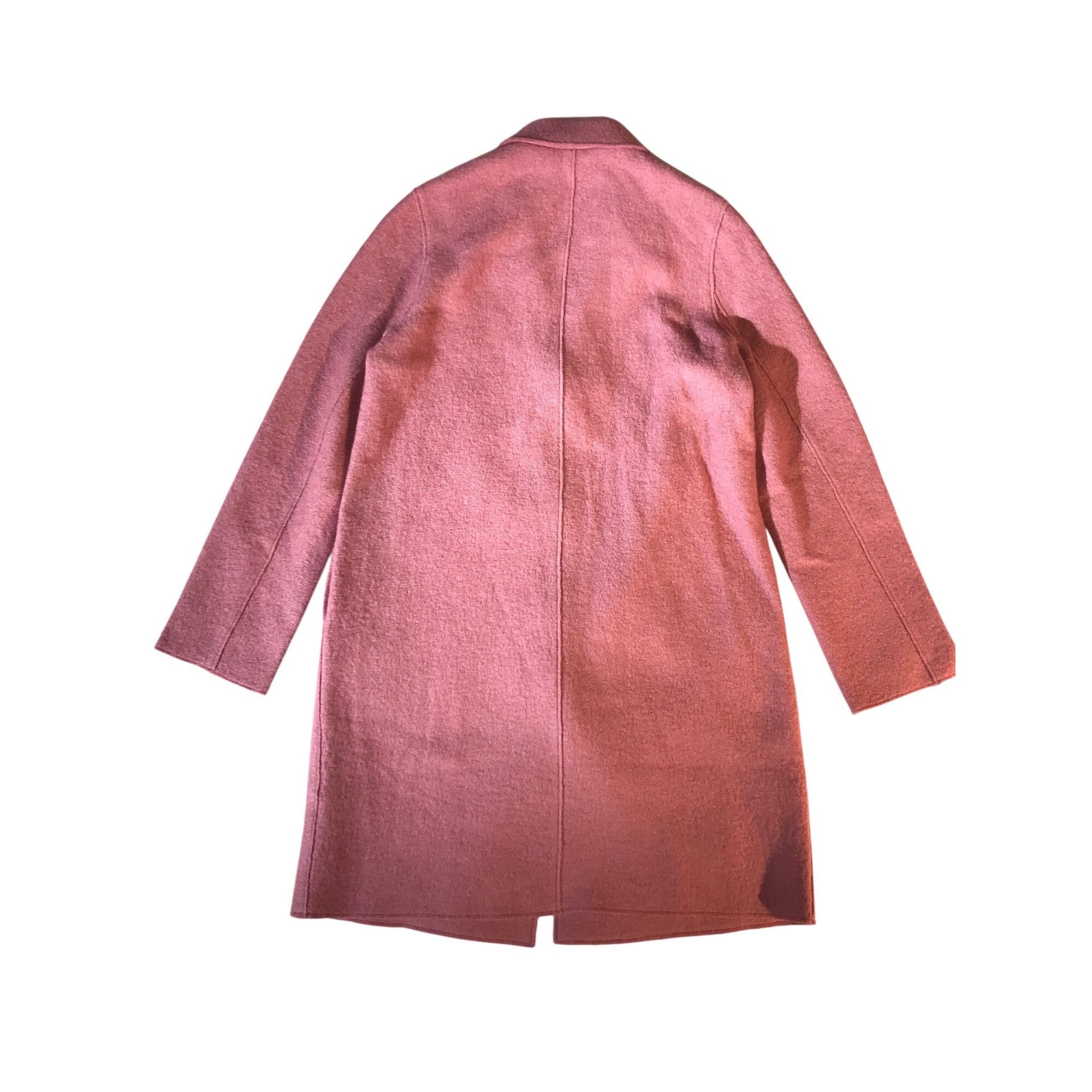 Boden Boden Women's Pink Rose Longline Wool Trench Winter Coat Size XL / US 12-14 / IT 48-50 - 2 Thumbnail