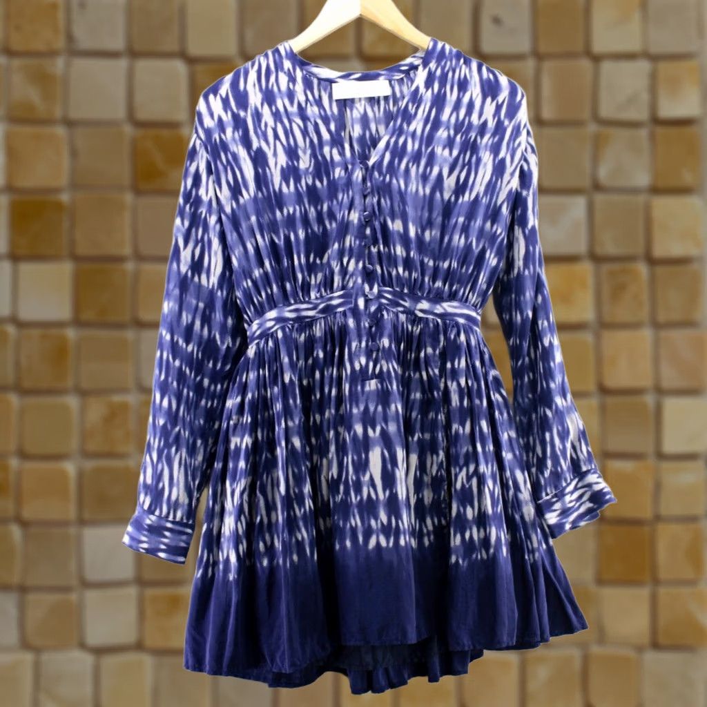 THAKOON Thakoon Addition Blue Silk Print Dress Sz S Mini Casual Colorful Designer Vacation Womens Size XS / US 0-2 / IT 36-38 - 1 Thumbnail