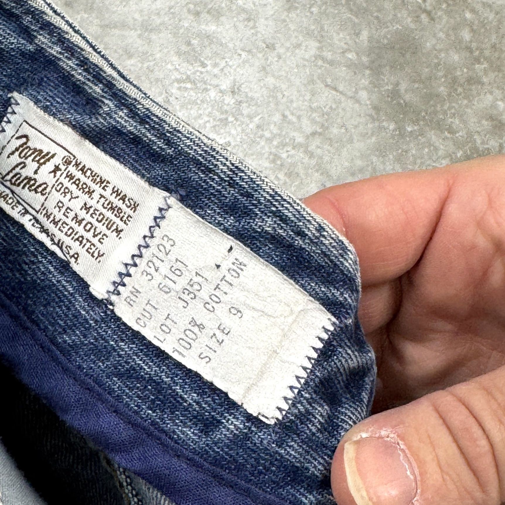 Tony Lama VINTAGE Tony Lama Jeans Womens 9 Blue Denim High Rise Western Cowboy USA 80s Distressed Embroidered Logo Pockets 32in Inseam Mens Women Girls Boys Size 30" / US 8 / IT 44 - 7 Thumbnail
