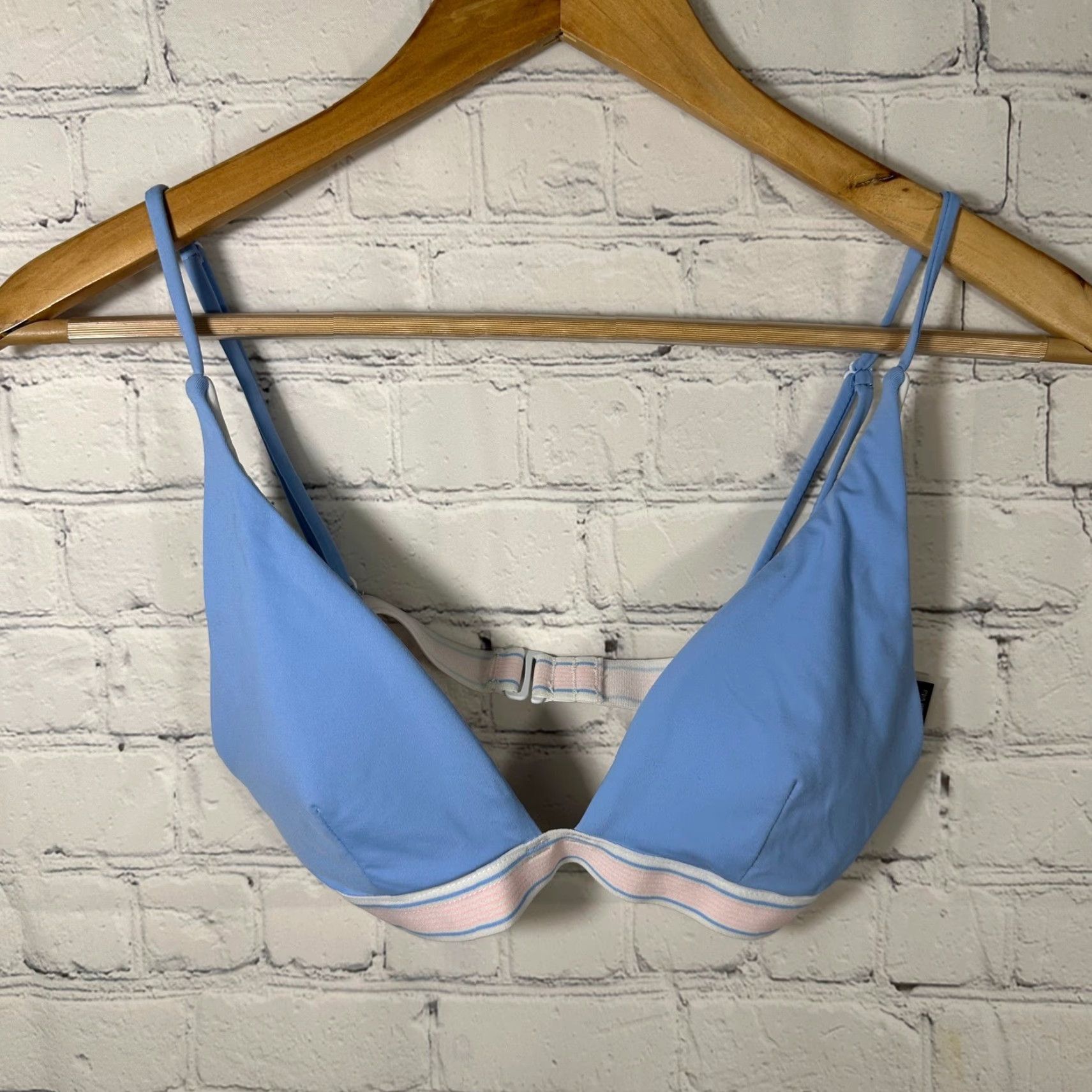 Dolce Vita Dolce Vita Bikini Set Womens Multicolor Tropical Monstera Leaf High Cut Triangle Top 2 Piece XS Pink Yellow Blue Striped Pattern Womens Size XS / US 0-2 / IT 36-38 - 6 Thumbnail
