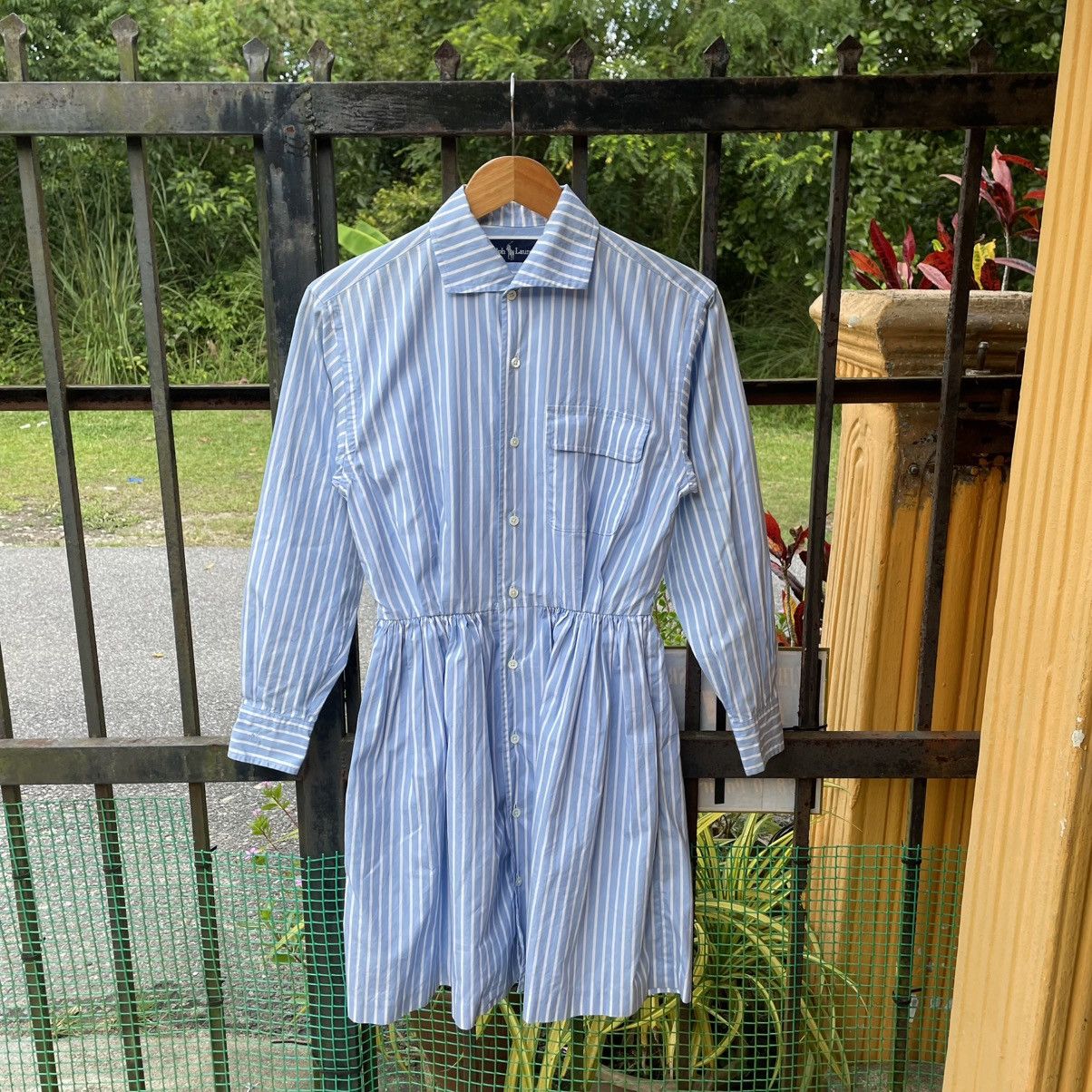 Ralph Lauren 🔥Ralph Lauren Striped Dress Buttons Shirts Minimalist Wear Size S / US 4 / IT 40 - 1 Thumbnail