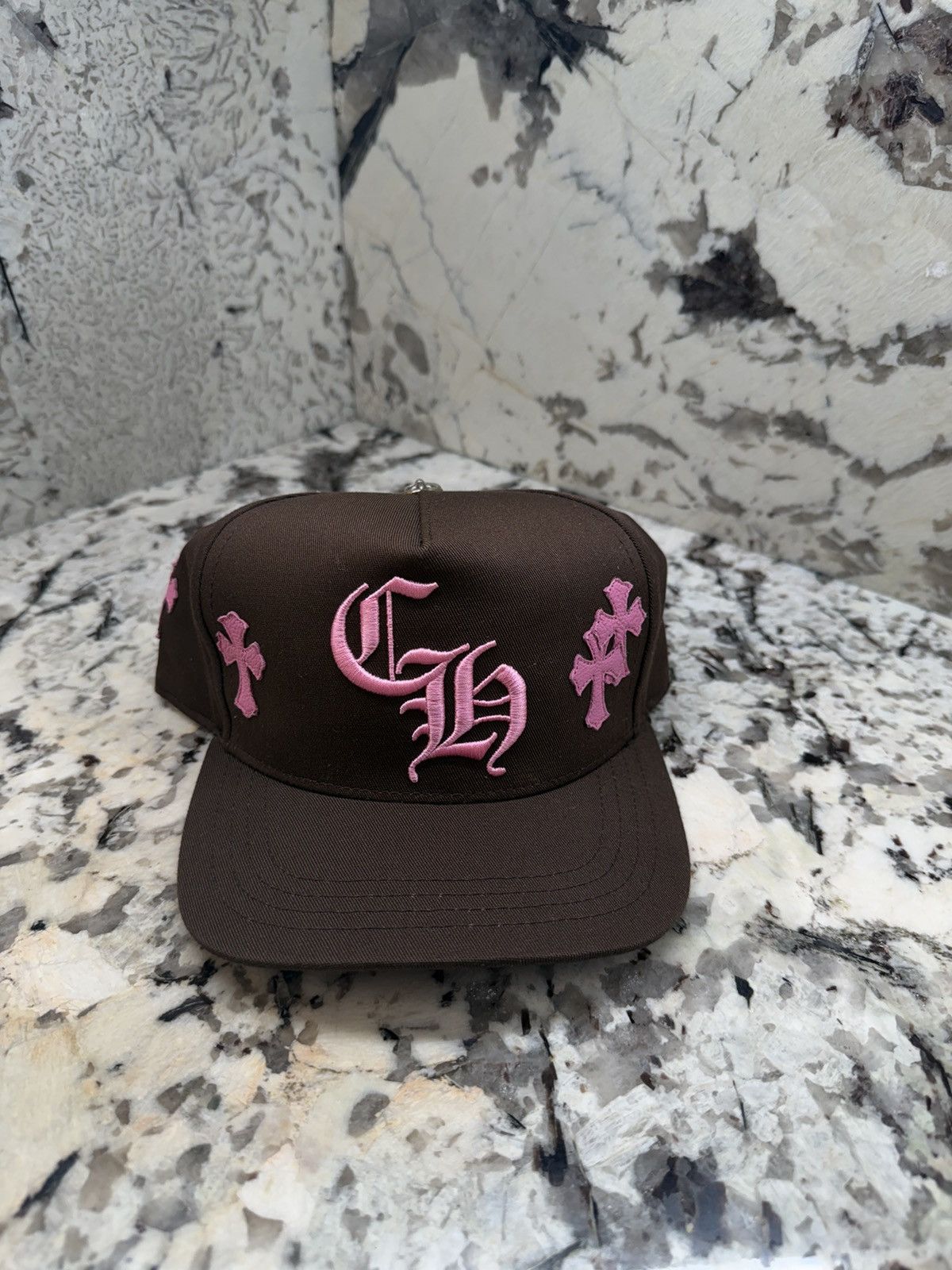 Chrome Hearts Chrome Hearts Cross Patch Hat Brown Pink Baseball Cap Size ONE SIZE - 2 Thumbnail