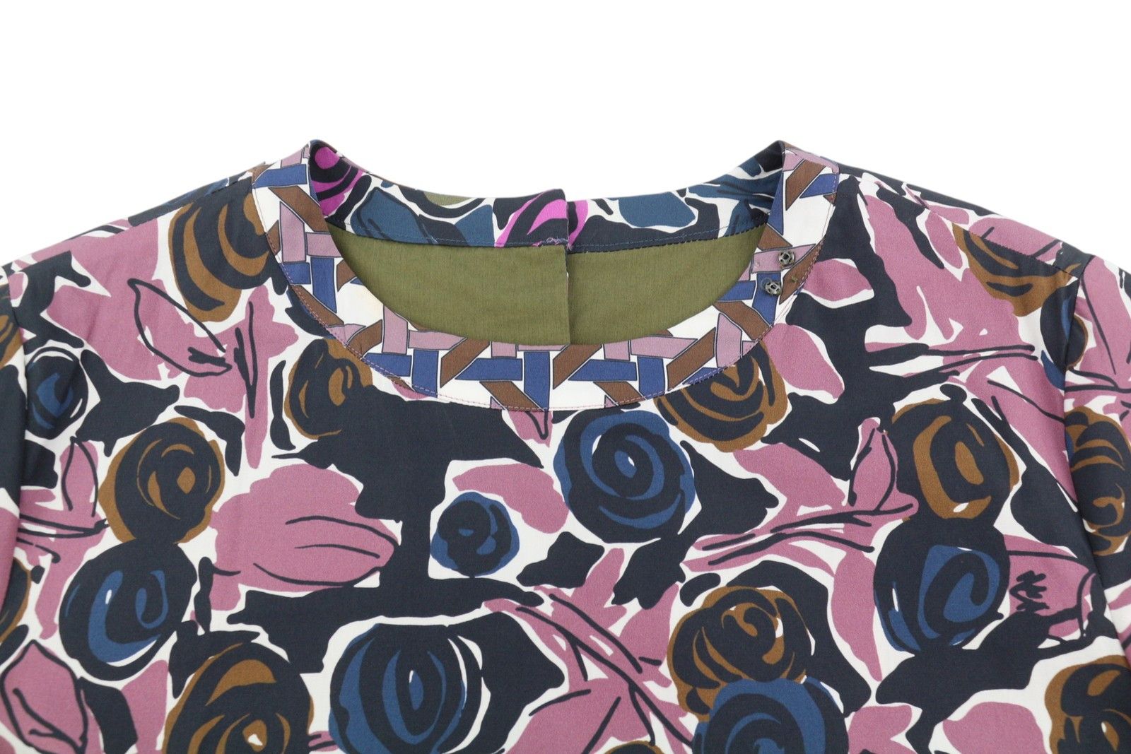 Max Mara EU34 XS Pink Floral Print Lined Dress 88792 Size XS / US 0-2 / IT 36-38 - 5 Thumbnail